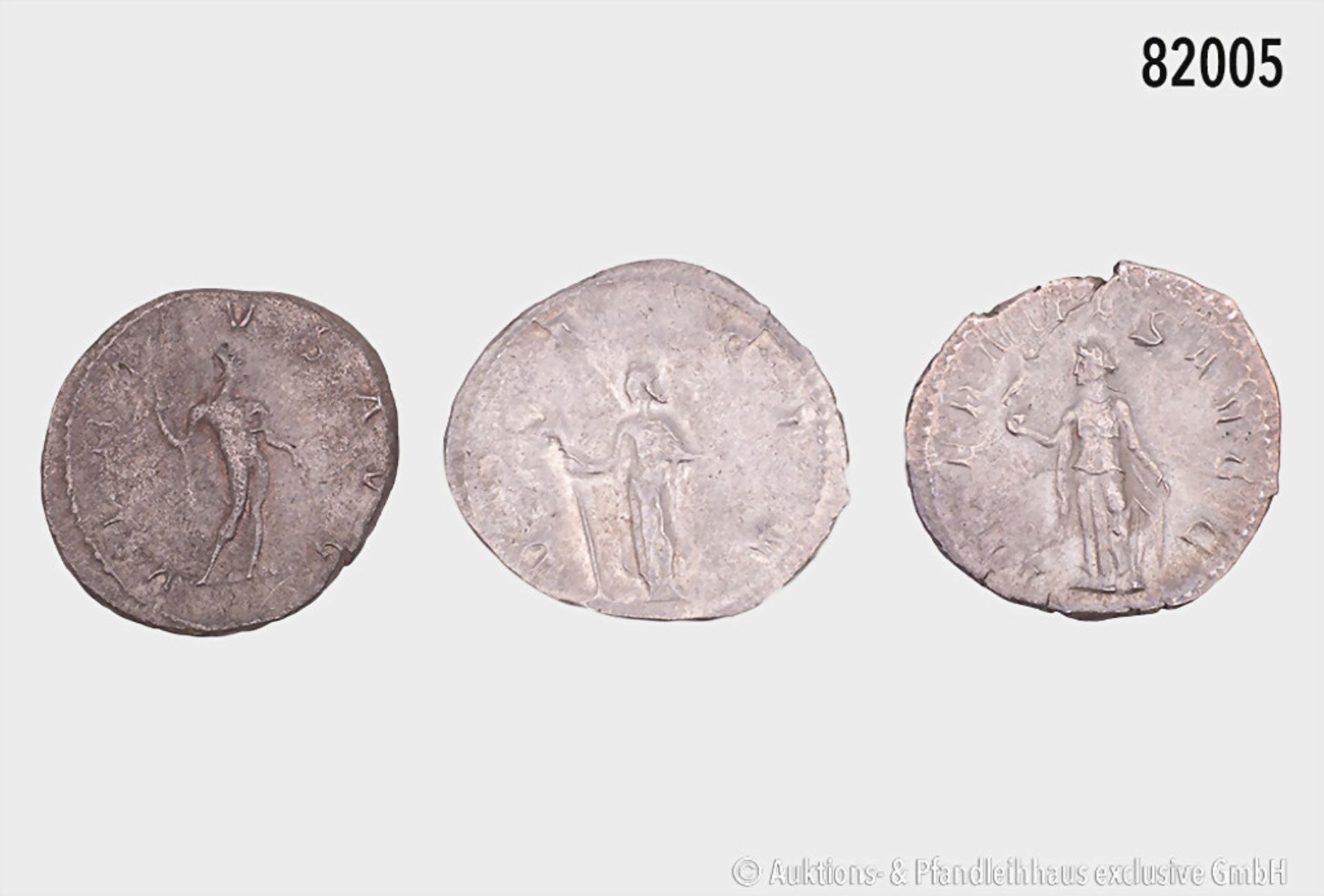 Konv. 3 Antoniniane der Soldatenkaiserzeit (Traianus Decius, Trebonianus Gallus und ... - Bild 2 aus 2