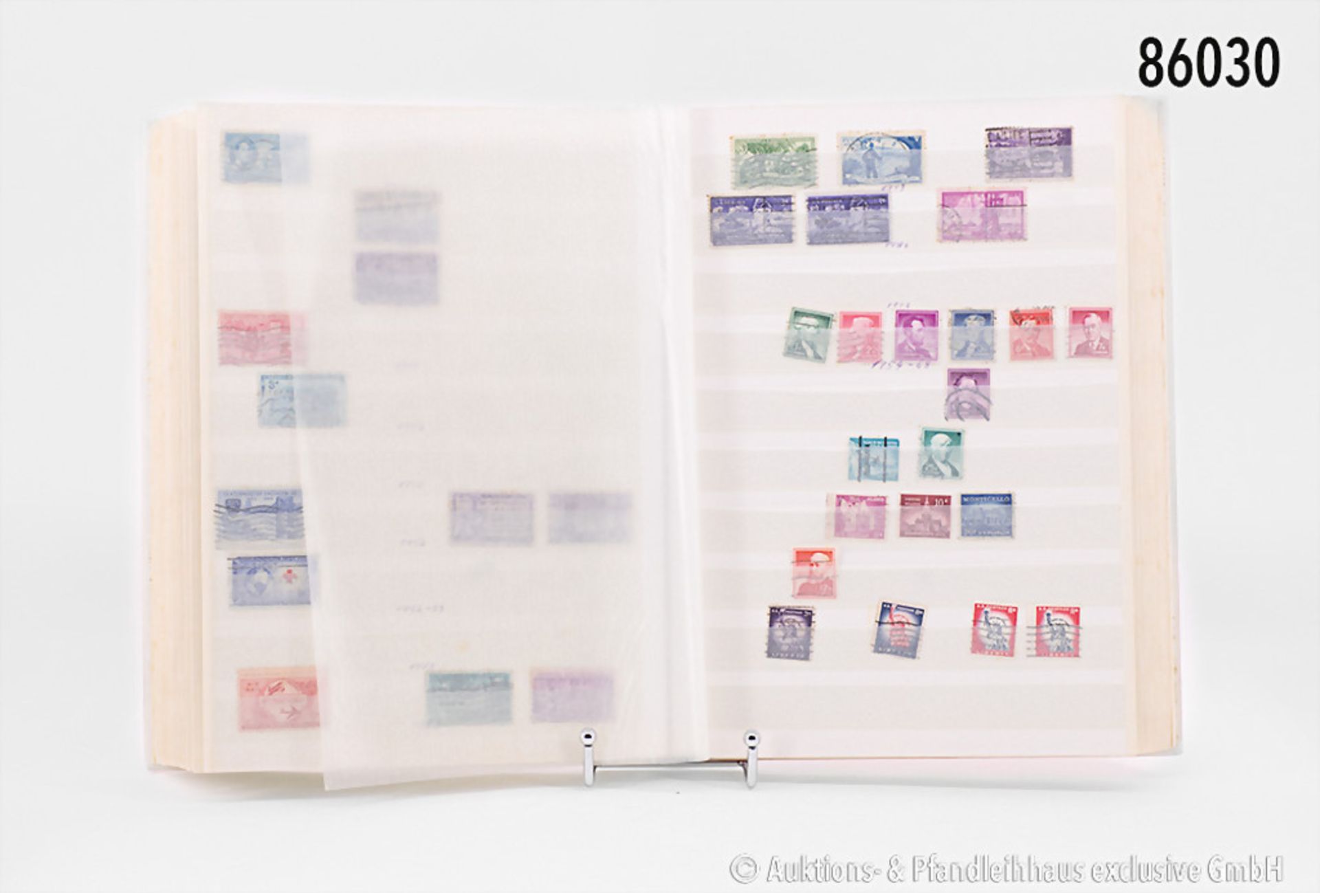 6 Briefmarkenalben, alle Welt, dabei guter Anteil USA und Deutsches Reich, Fundgrube, ... - Bild 2 aus 2