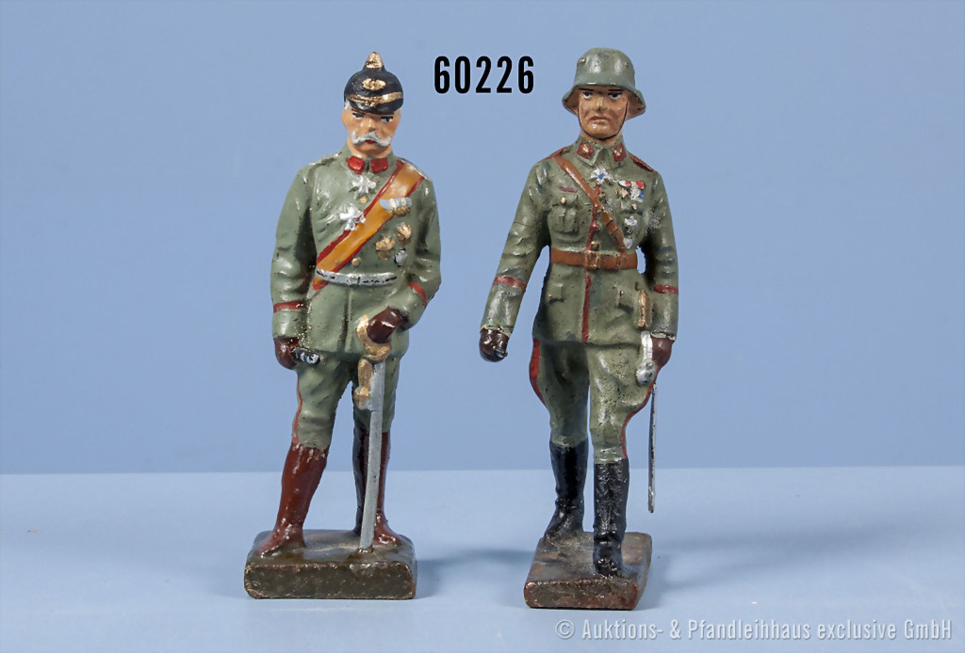 Konv. 2 Lineol Persönlichkeiten, Generalfeldmarschall von Blomberg mit Marschallstab im ...