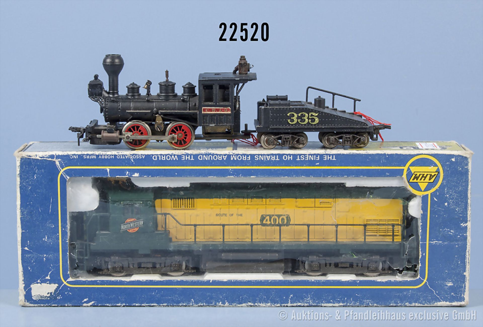 Konv. 2 H0 Lokomotiven, dabei Aristokraft Schlepptenderlok der CB & Q, BN 335, Achsfolge ...