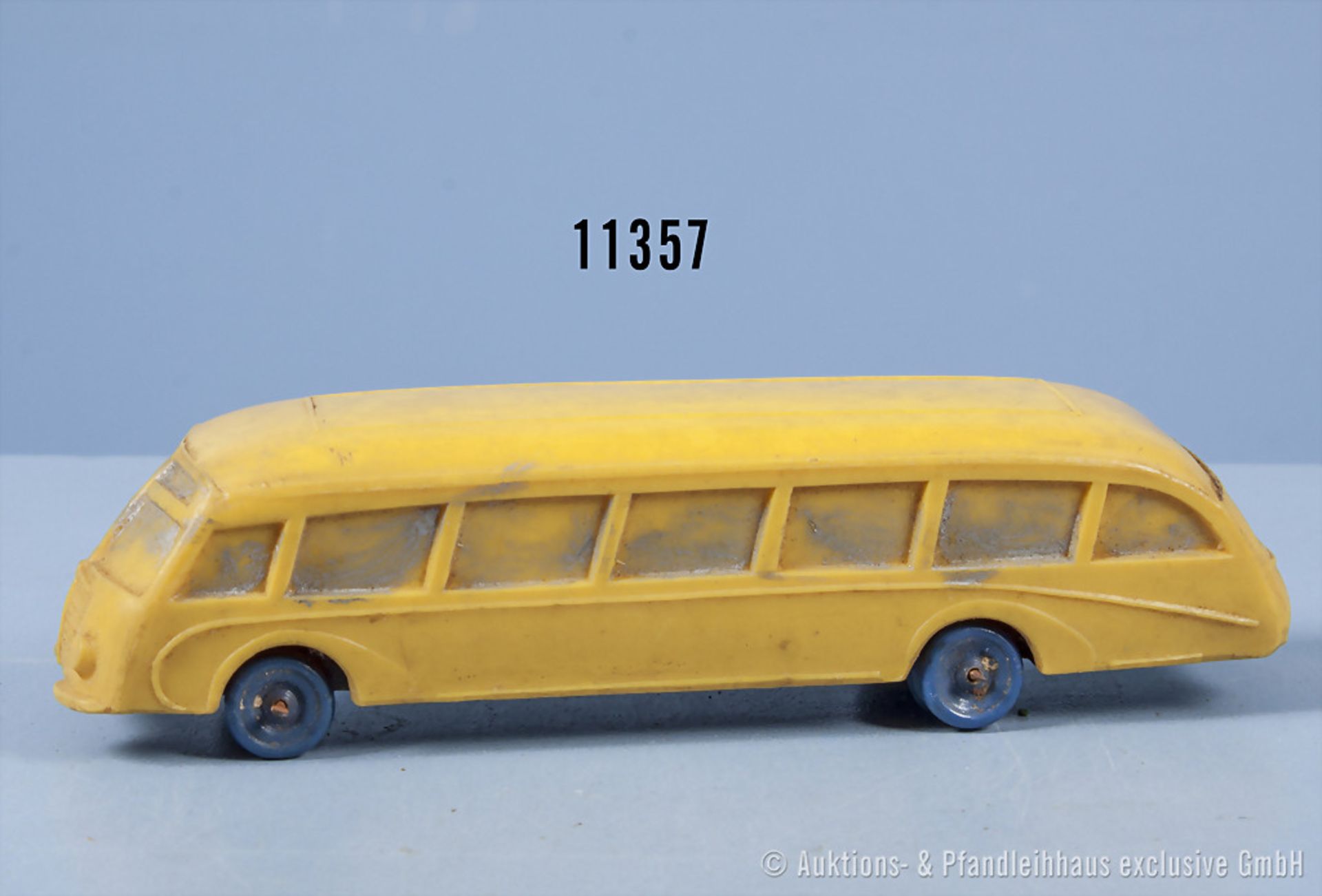 Wiking H0 225/1 A Stromlinienbus Typ 2, mit blauen Rädern, Achsen mit Korrosionsspuren, ...