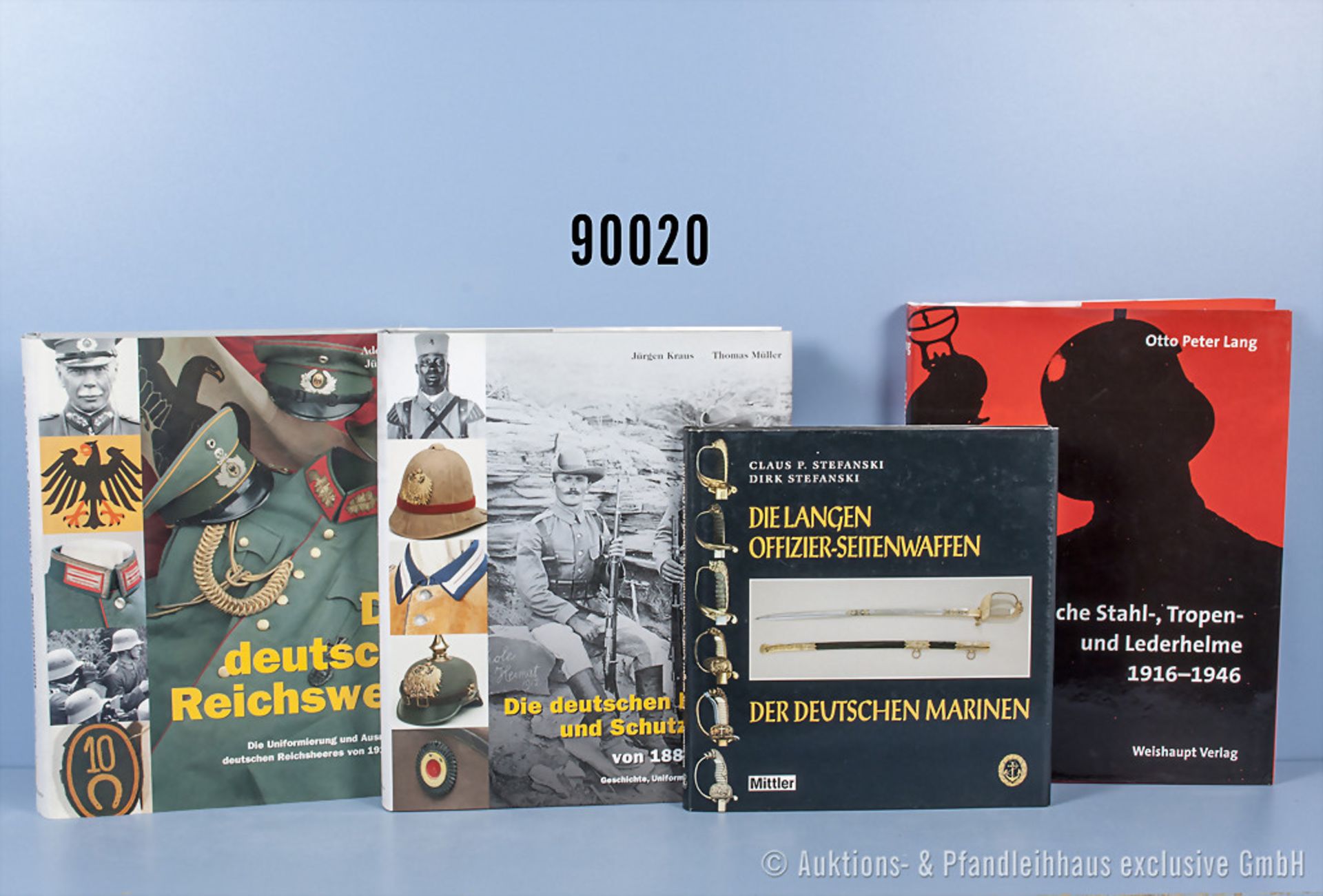 Konv. 4 Fachbücher (NK) über Militaria, "Die langen Offizier Seitenwaffen der deutschen ...