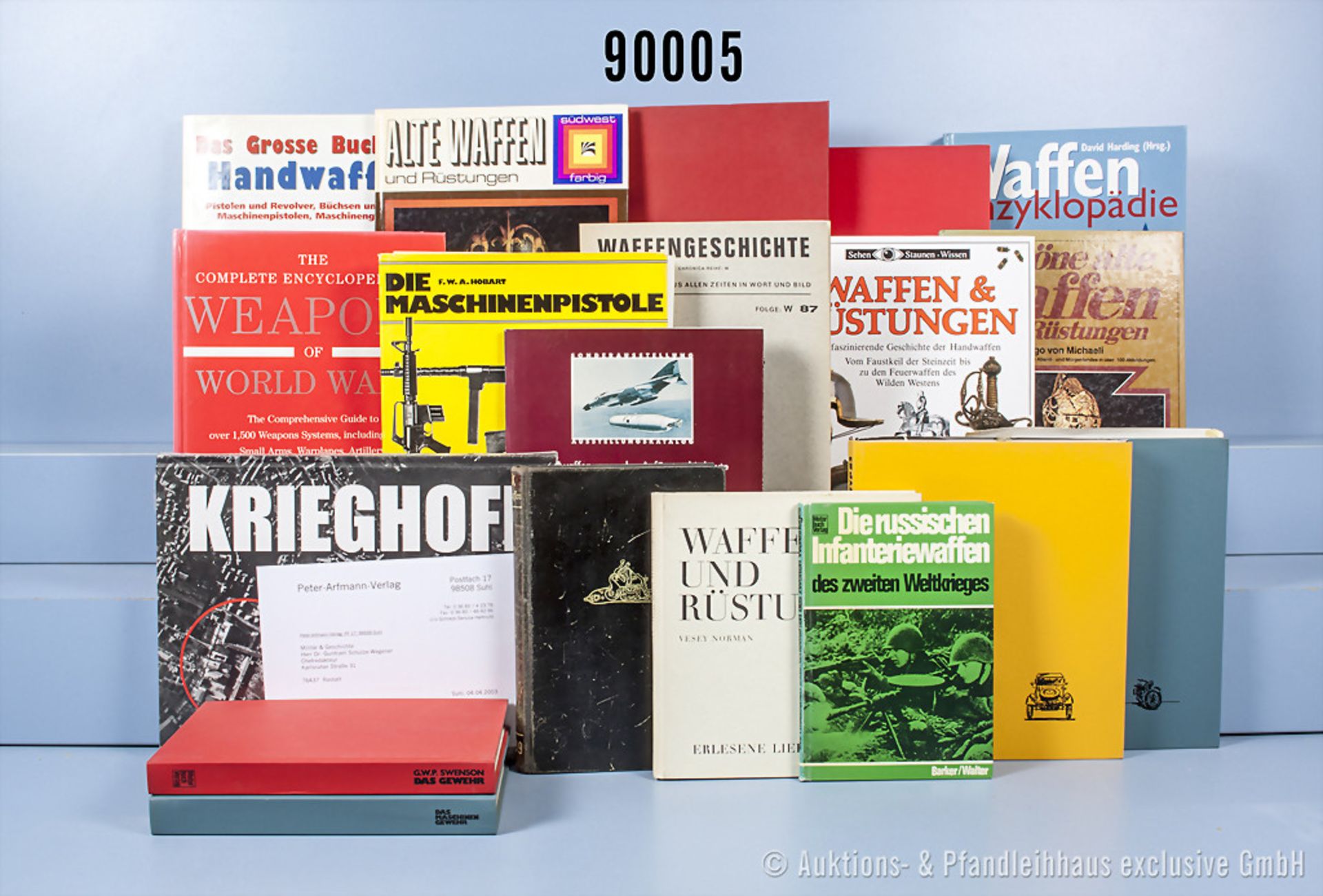 Konv. 21 Bücher NK über Waffen und Waffentechnik, u. a. "Weapons of WW 2", "Das ...