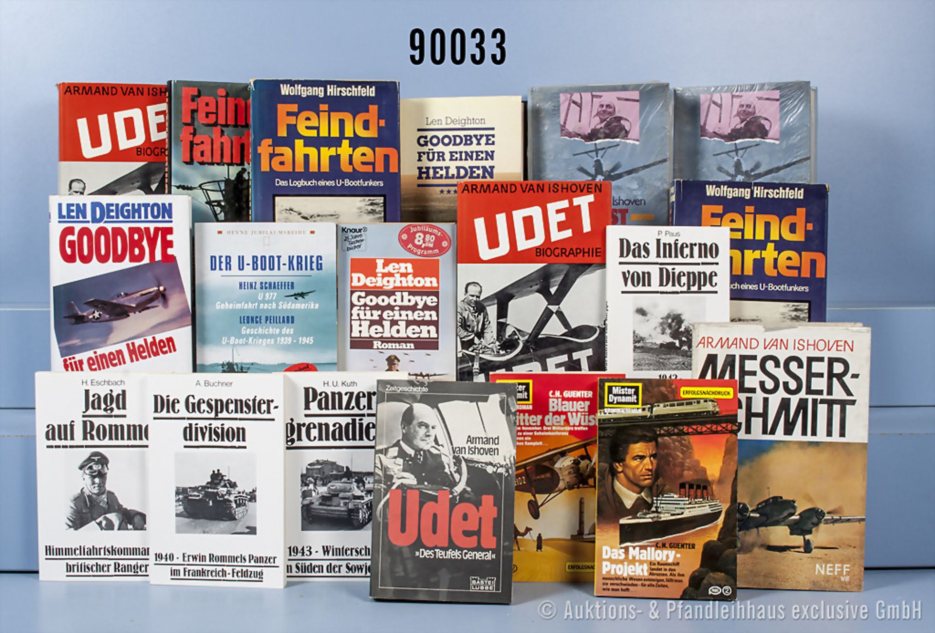 umfangreiches Konvolut von 92 überwiegend militärischen Büchern und 81 Taschenbüchern, ...