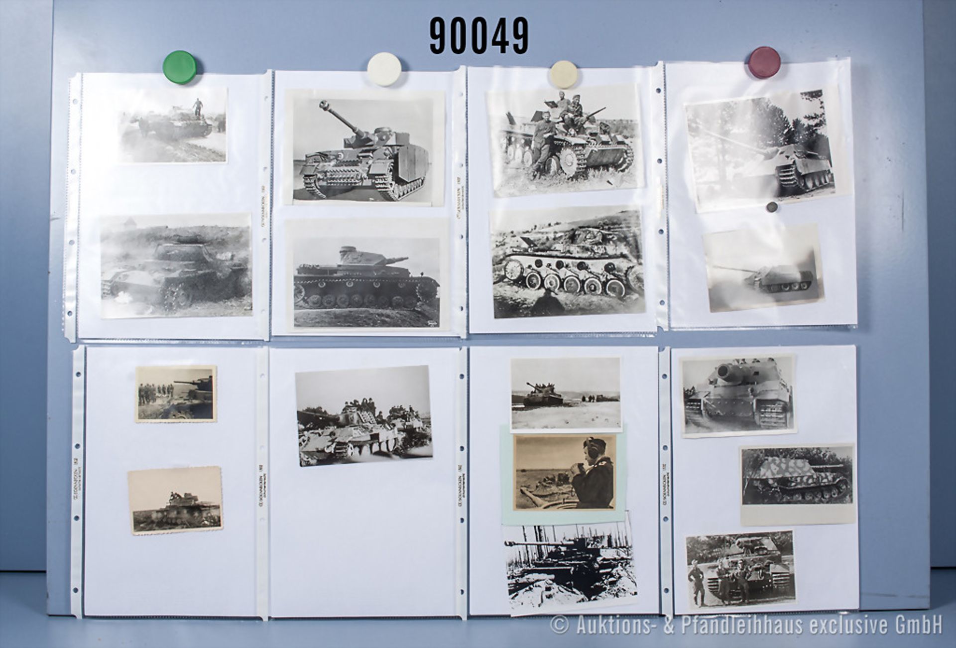 umfangreiches Fotokonvolut, 4 Hängeordner, über die deutschen Panzermodelle, Panzer I, ...