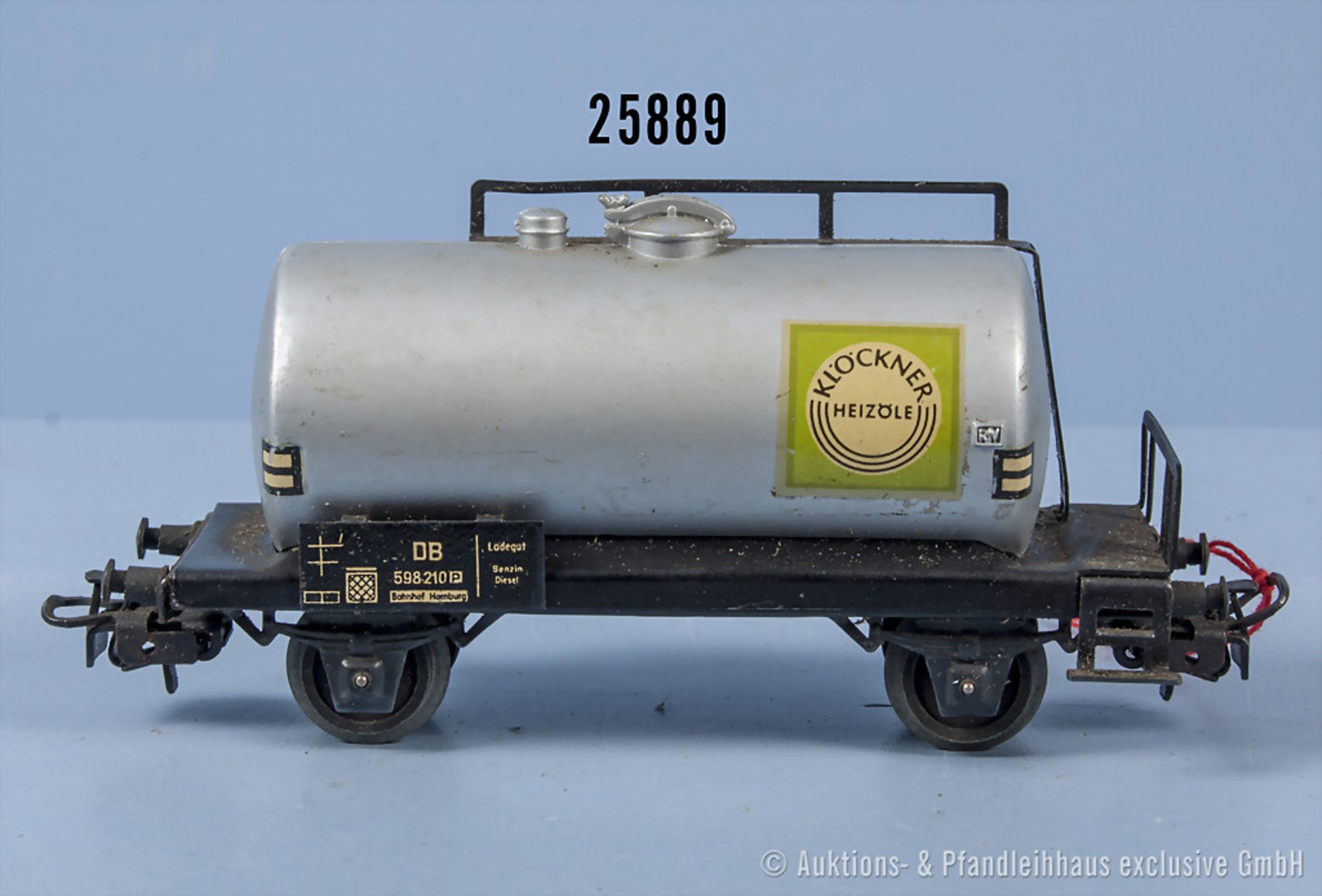 Märklin H0 68701 Kesselwagen Klöckner Heizöle, Zustand 2-3, verschmutzt, Handlauf und 1 ...
