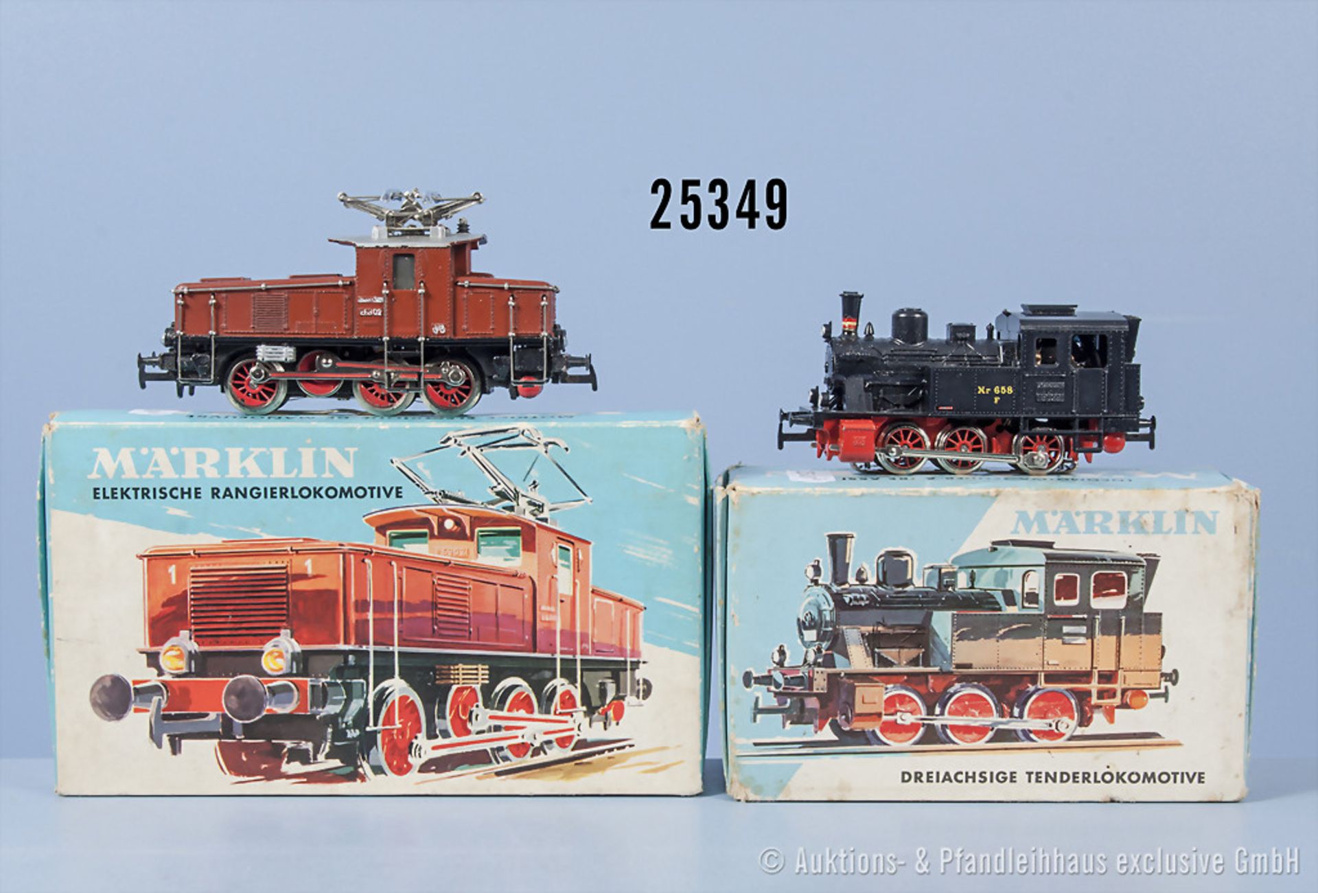 Konv. 2 Märklin H0 Lokomotiven, dabei 3001 Typ 20 E-Lok der DB, BN E63 02 und 3029 Typ ...