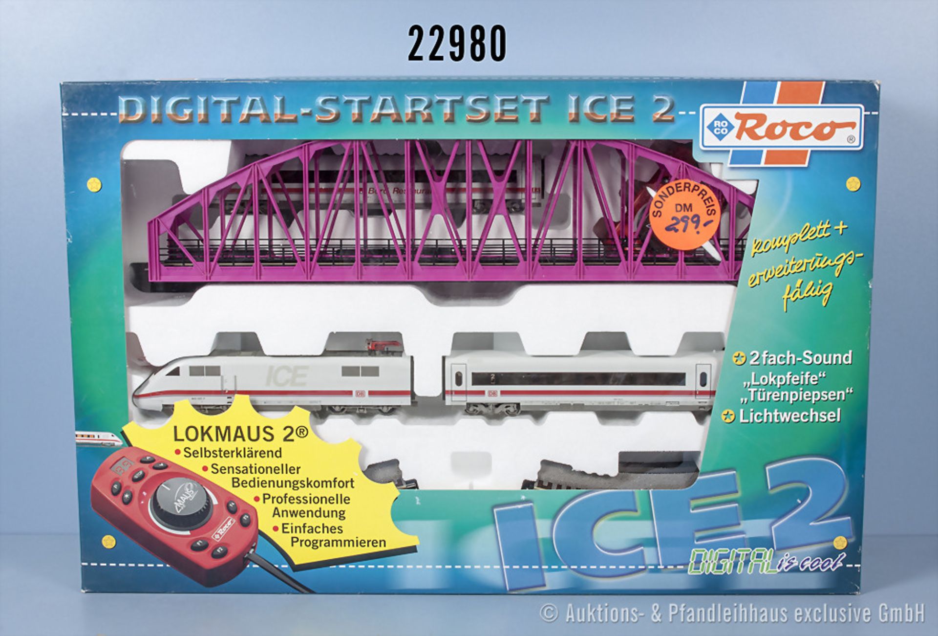 Roco digital H0 41203 Startset ICE, dabei 3-teiliger Elektrotriebzug der DB, BN 402 ...