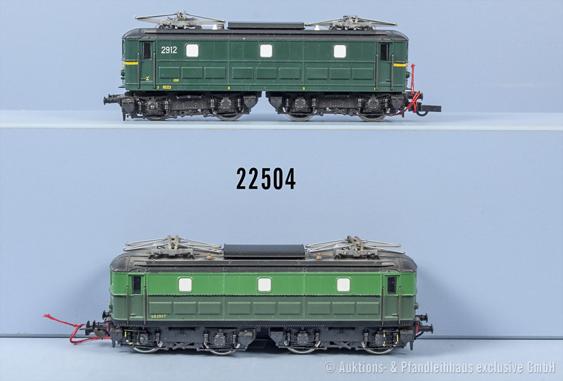 Konv. 2 Roco H0 Lokomotiven, dabei E-Lok der SNCB, BN 2912, E-Lok der SNCB, BN 101.017, ...