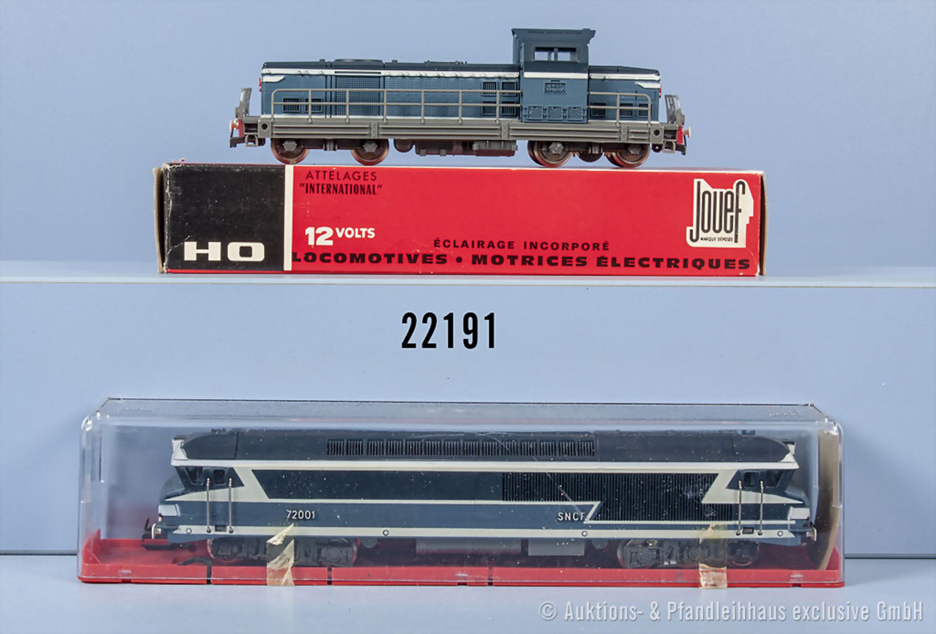 Konv. 2 Jouef H0 Lokomotiven, dabei 853 Diesellok der SNCF, BN BB-66150 und 8570 E-Lok ...