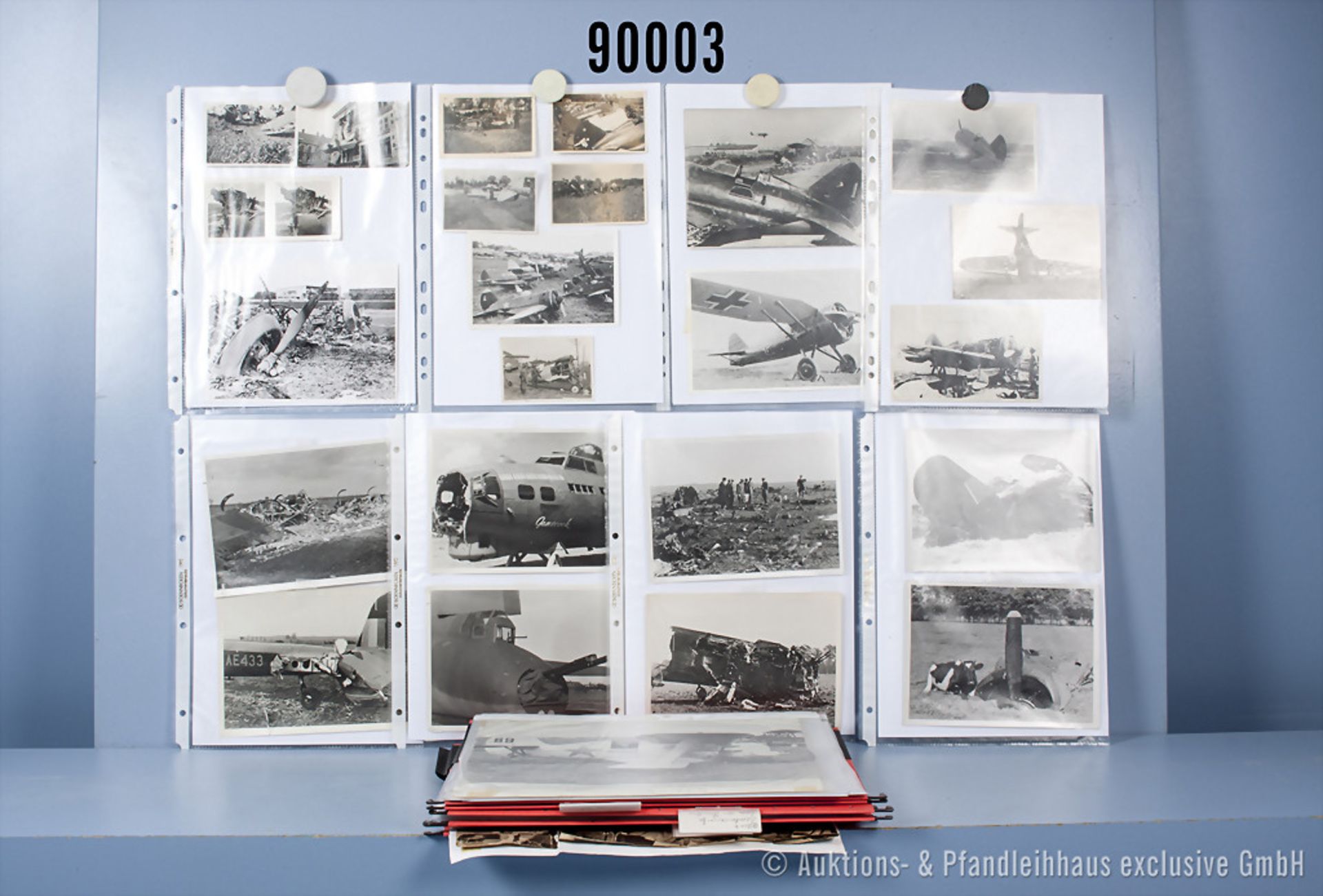 umfangreiches Fotokonvolut, 3 Hängeordner "Flugzeuge innen, Bojen, Landschaften, ...