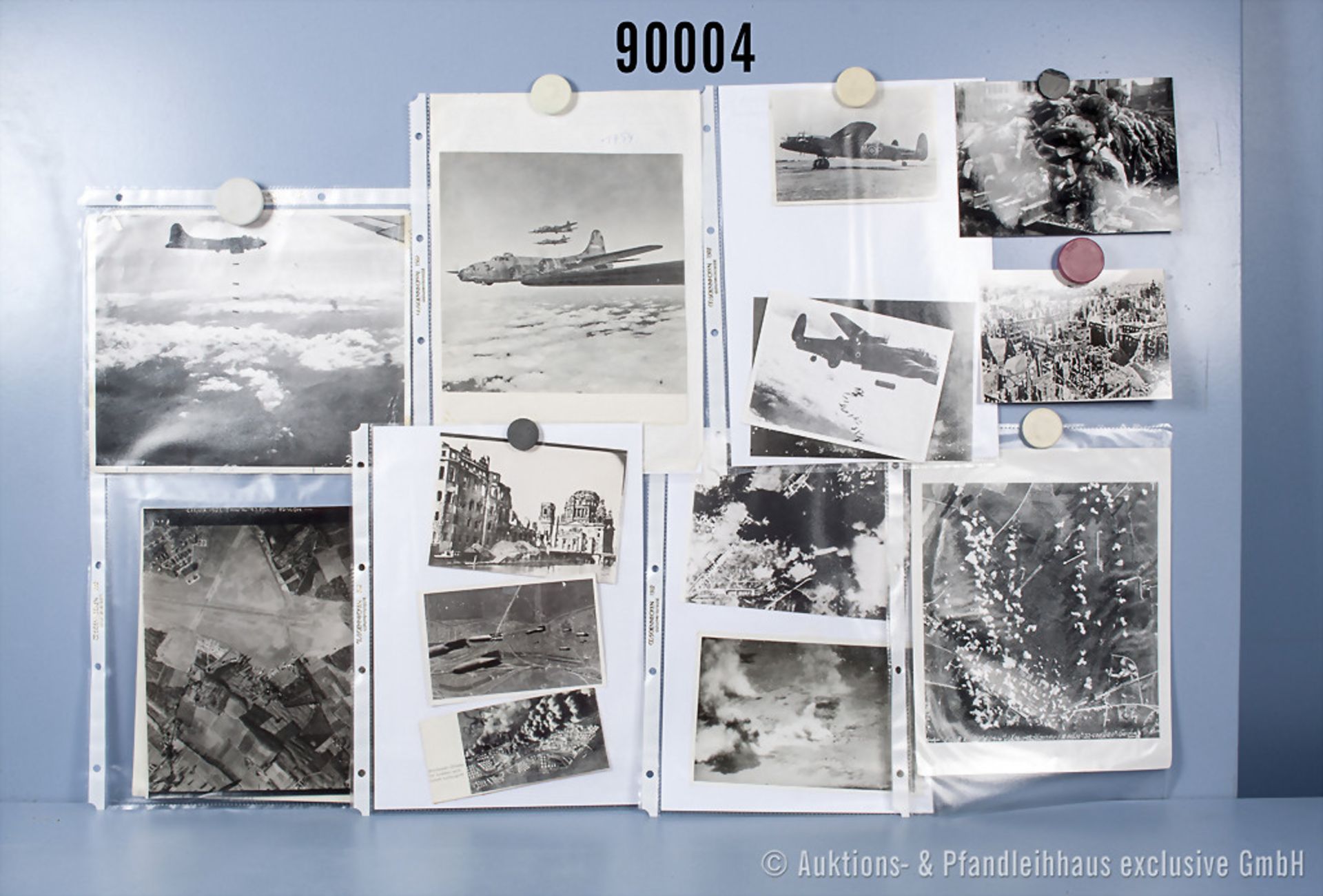 umfangreiches Fotokonvolut, 2 Hängeordner "Luftaufnahmen zerstörte Städte" und "Dresden ...