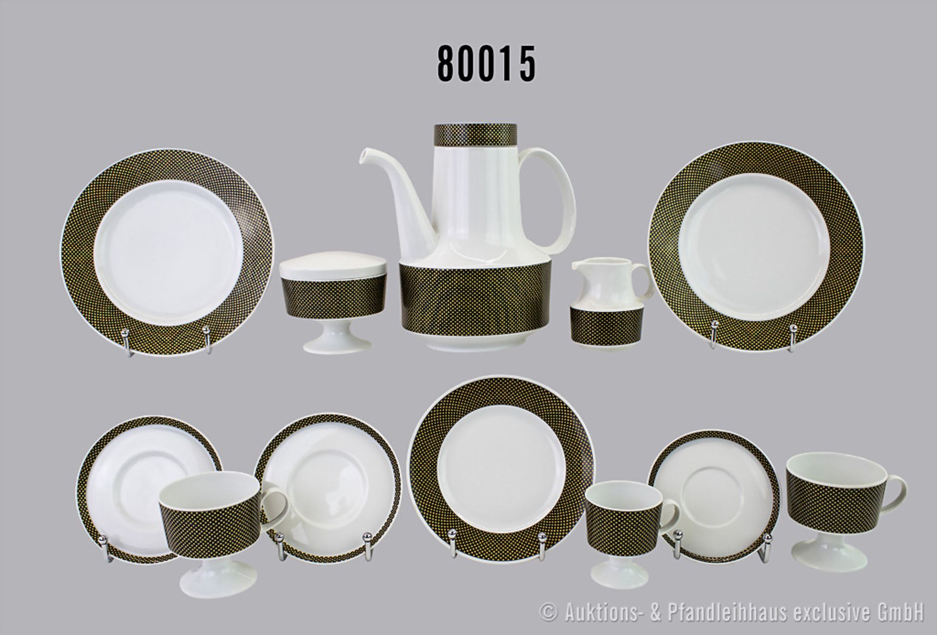 Konv. Rosenthal Porzellan, 19 Teile eines Kaffee-Services, Serie Composition, Design ...