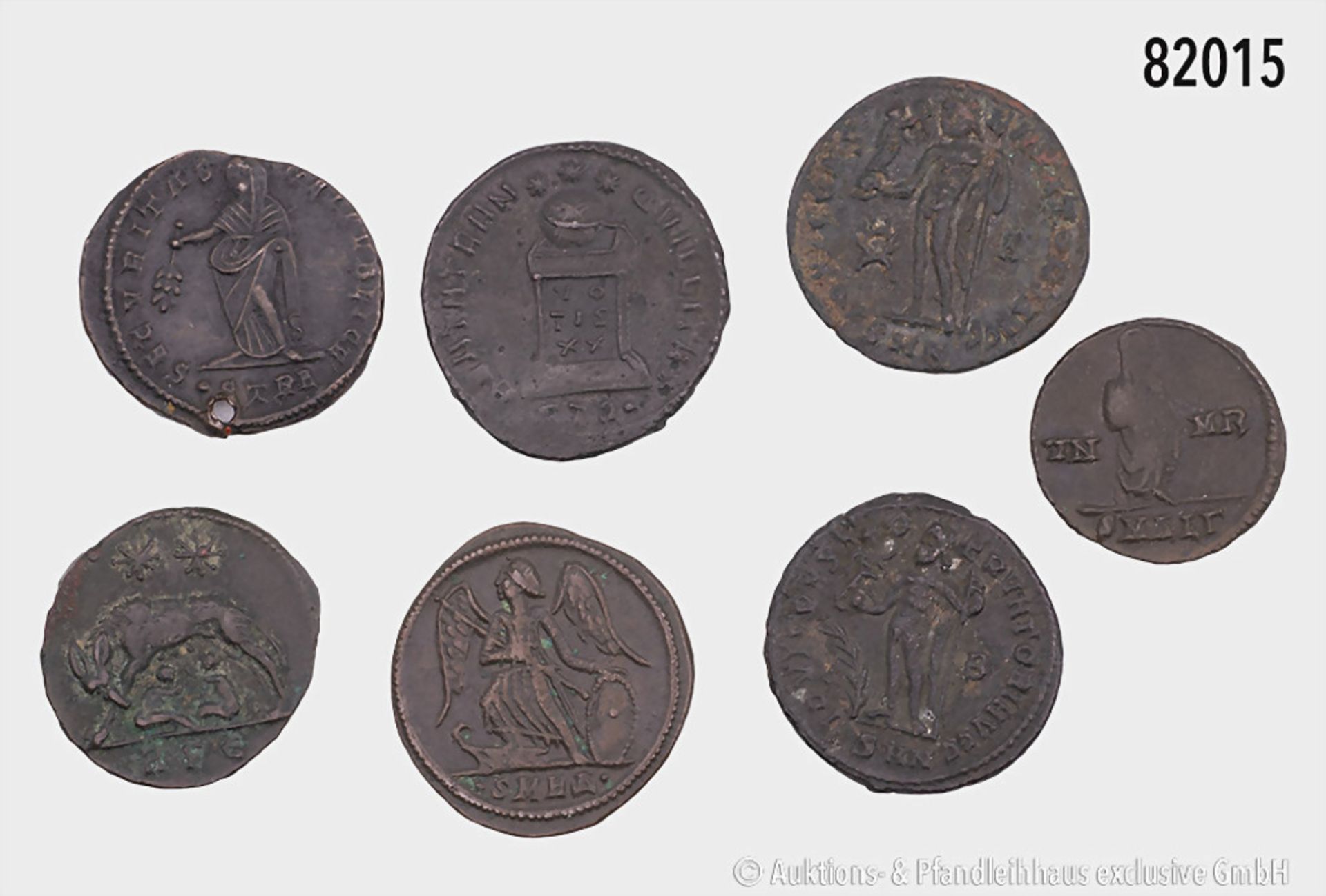 Römische Kaiserzeit, Konv. 16 spätrömische Münzen, dabei Urbs Roma, Contantin I. etc., ... - Bild 4 aus 4
