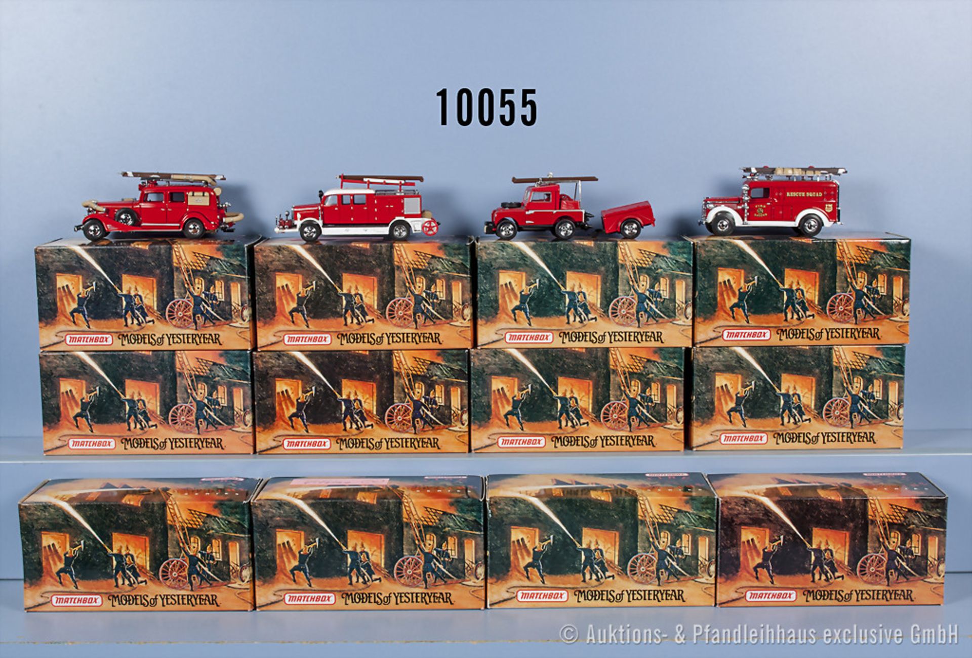 Konv. 26 Matchbox Models of Yesteryear Serie Fire Engine, dabei YFE09, YFE05, YFE02, ...