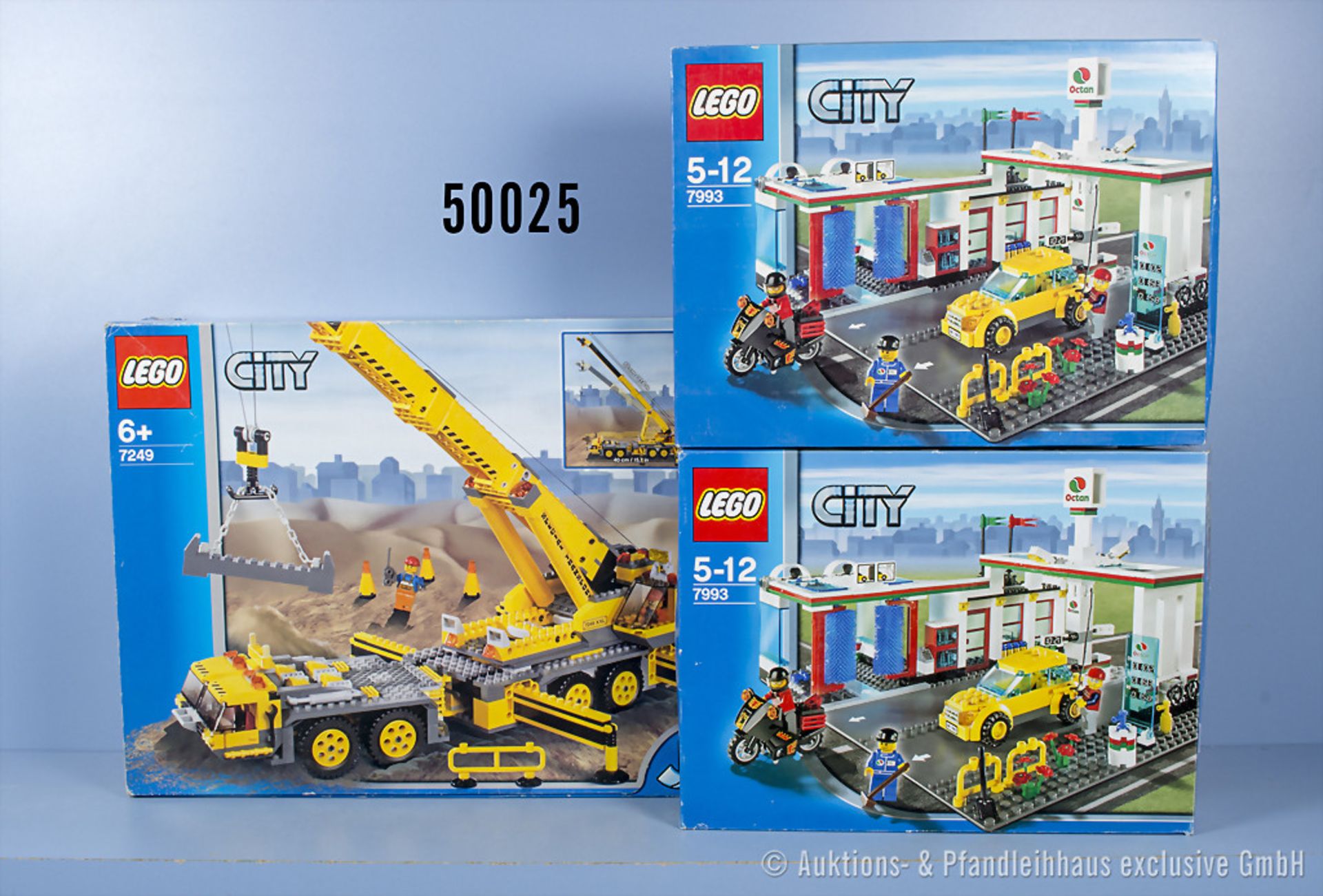 Konv. 3 Lego City Packungen dabei Nr. 7249 und 2 x 7993, Laschen teilw. oder ganz ...