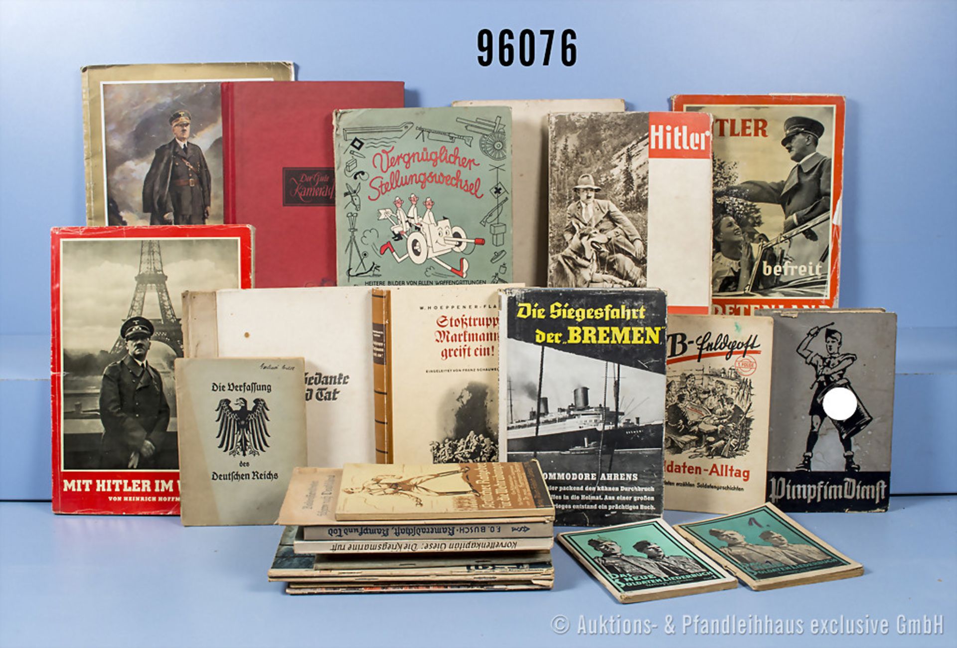 Konv. Bücher/Broschüren, überwiegend 3. Reich, u. a. "Hitler wie ihn keiner kennt", ...