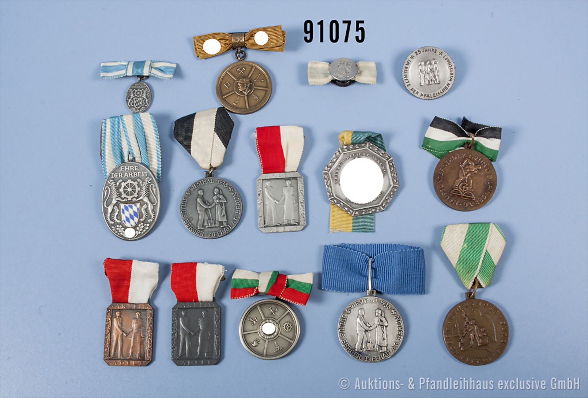 Konvolut 13 Medaillen überwiegend 3. Reich zu den Themen Handwerk, Wirtschaft und ...