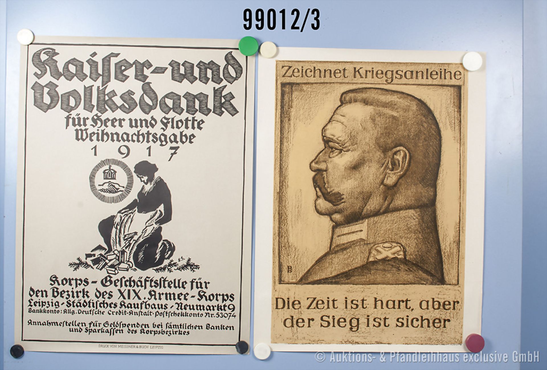 Konvolut versch. Plakate, überwiegend 1. WK, u.a. Annahmestelle der Ludendorff-Spende ... - Bild 3 aus 5