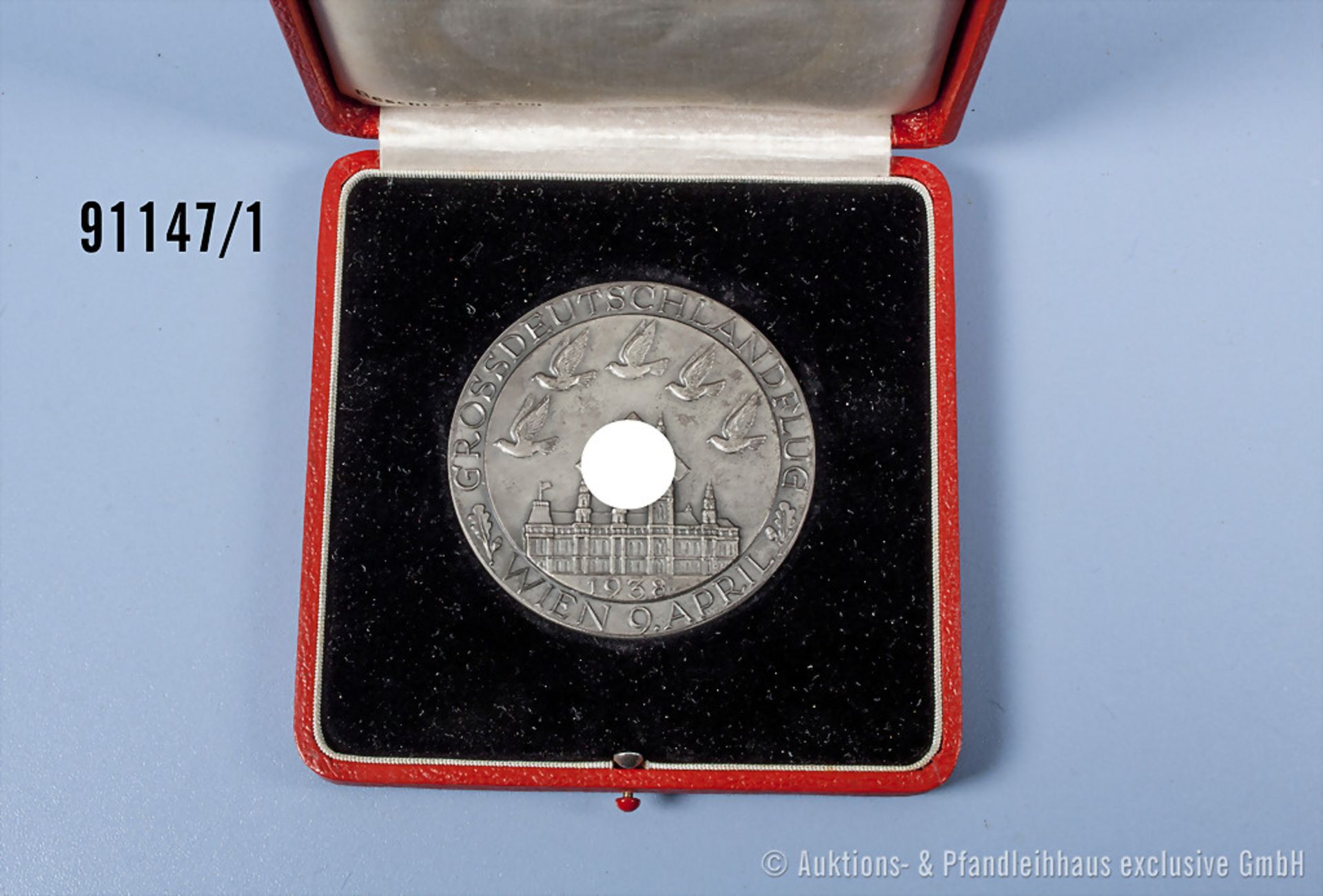 Medaille 3. Reich "Grossdeutschlandflug Wien 9. April 1938 - Reichspropagandaleitung der ...