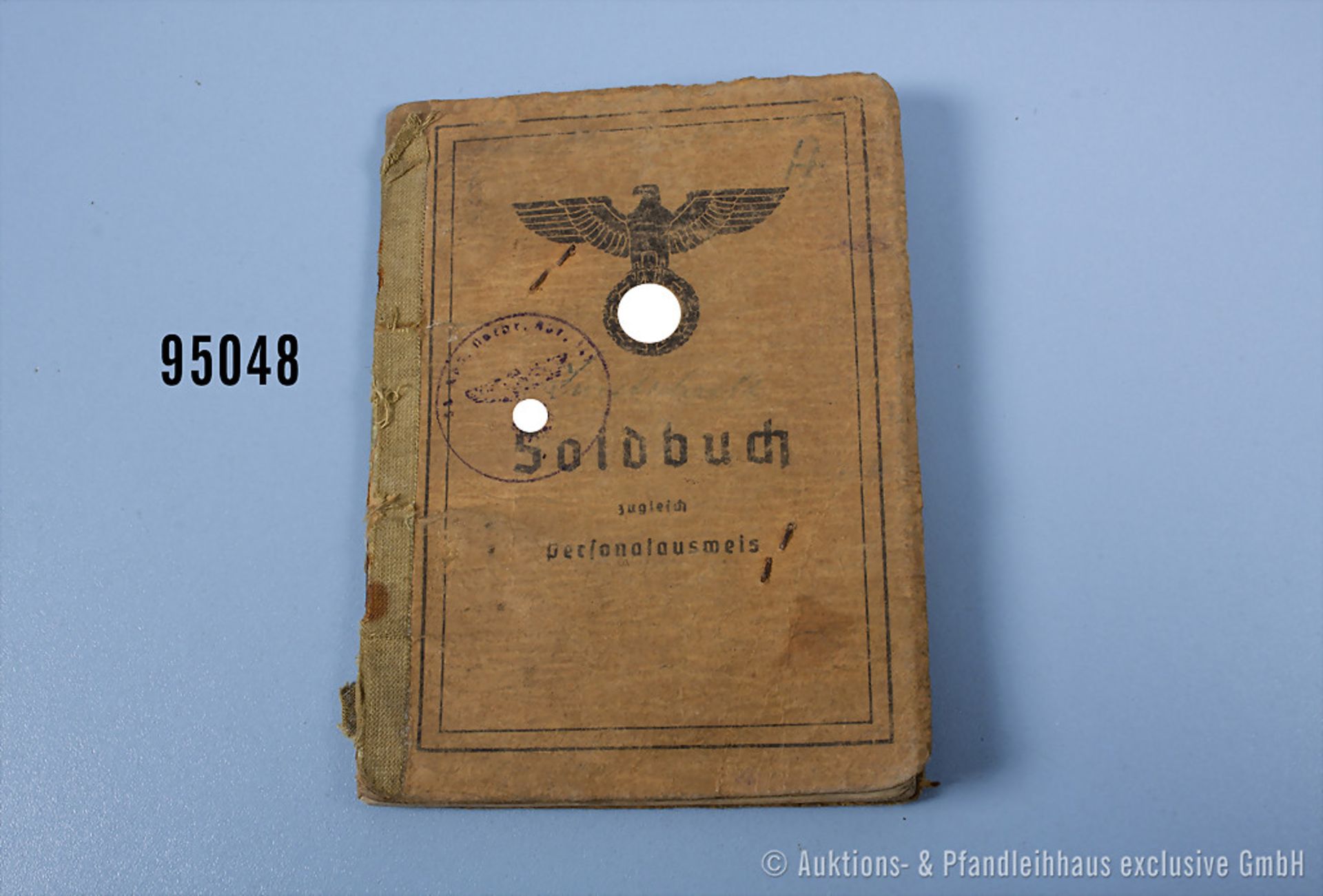 Soldbuch mit Lichtbild eines SS-Rottenführers in der 3./SS-Kp s. Nachr.-Abt. 111 mit ...