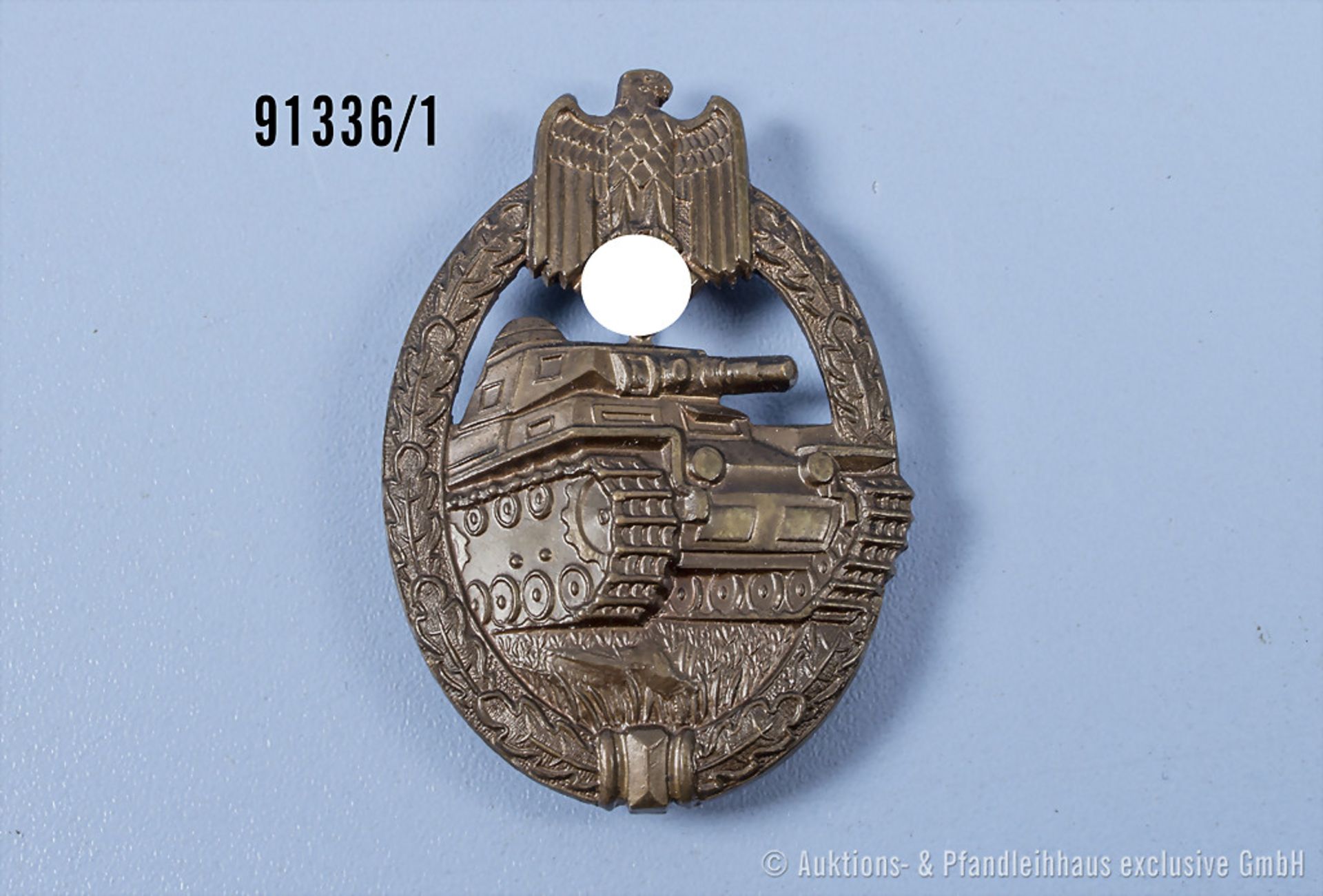Panzerkampfabzeichen in Bronze, hohle Buntmetallausf., guter ...