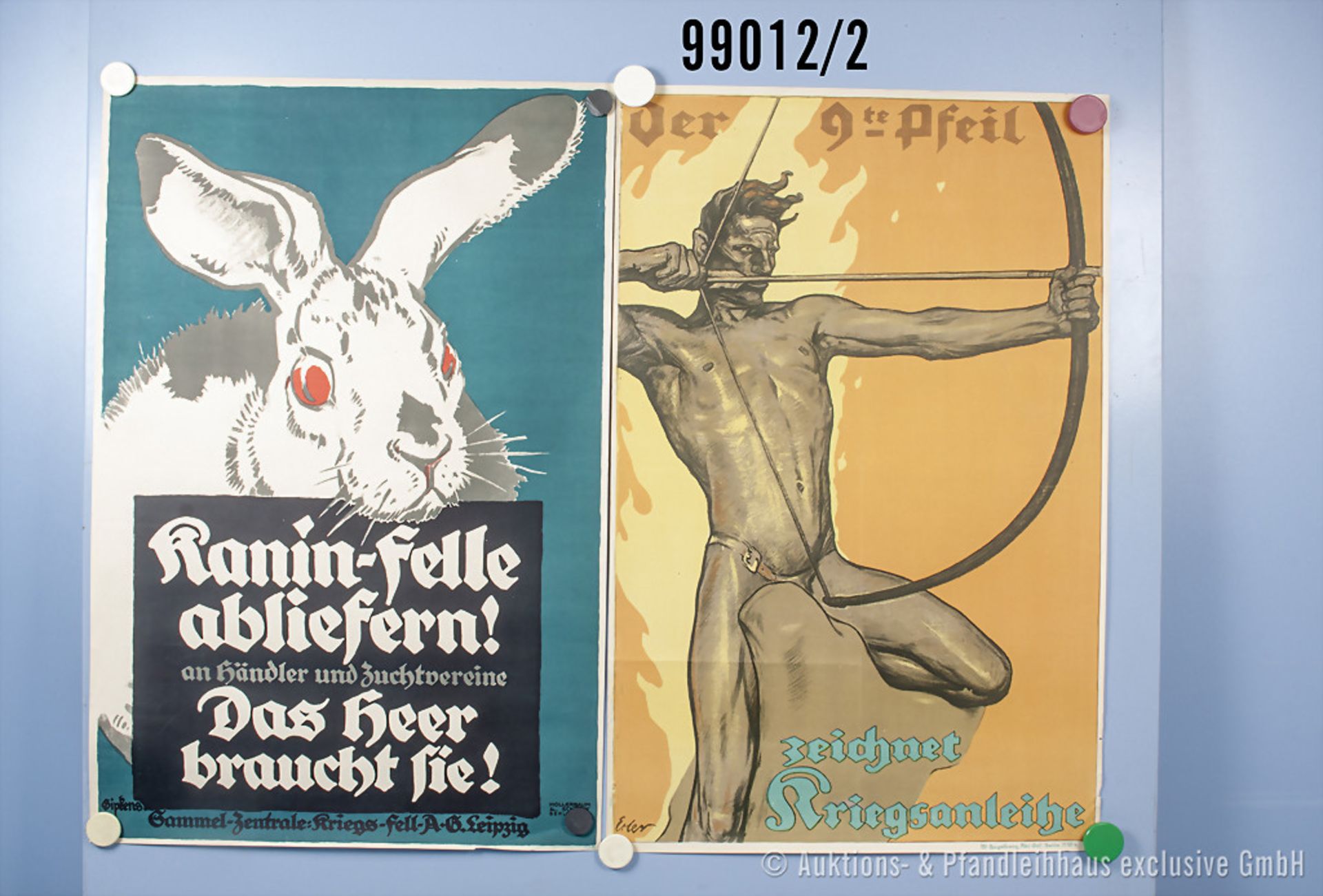 Konvolut versch. Plakate, überwiegend 1. WK, u.a. Annahmestelle der Ludendorff-Spende ... - Bild 2 aus 5