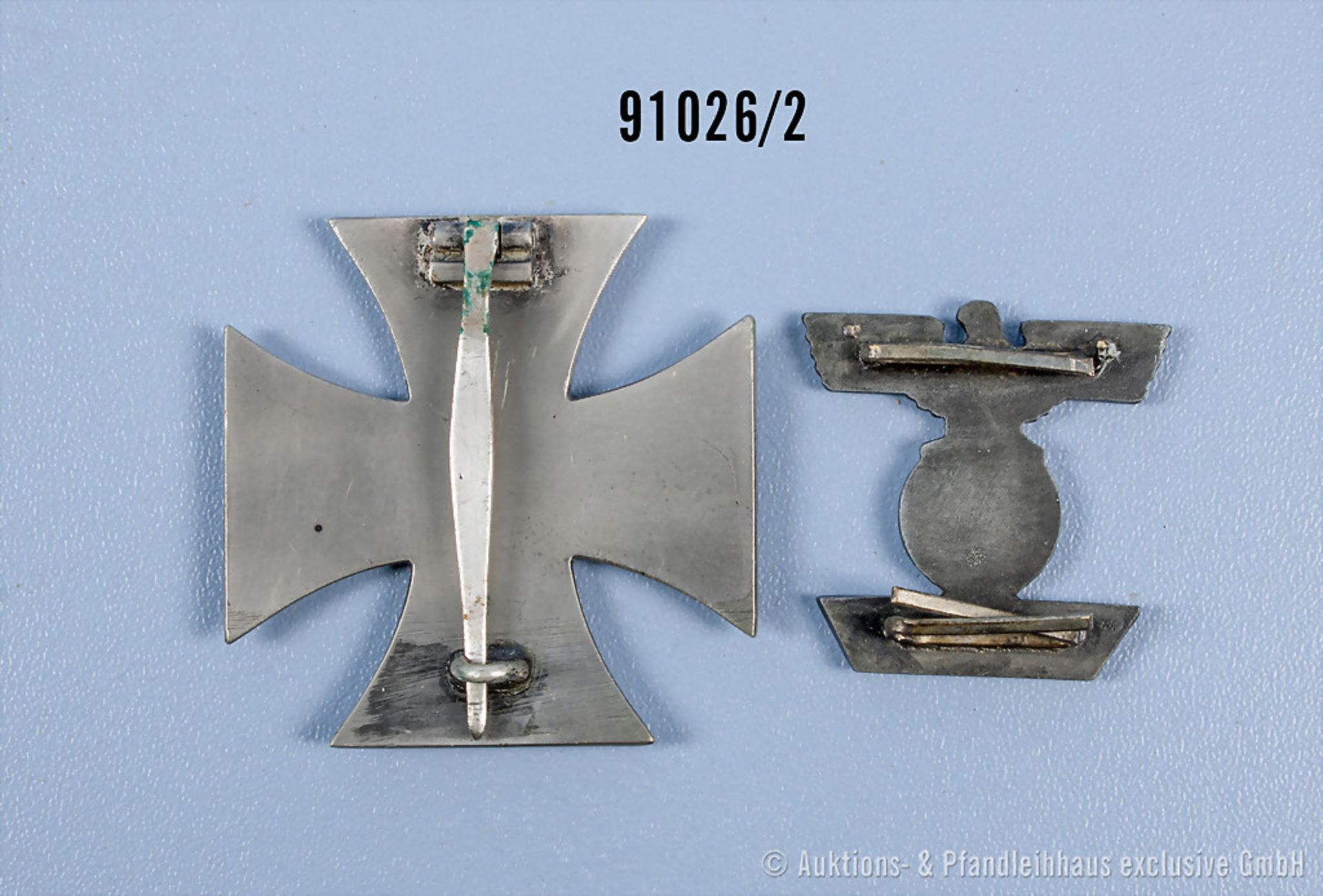 Konvolut EK1 1939 Kern nicht magnetisch, Nadelhaken neu verlötet und Spange zum EK2 1939 ... - Bild 2 aus 2