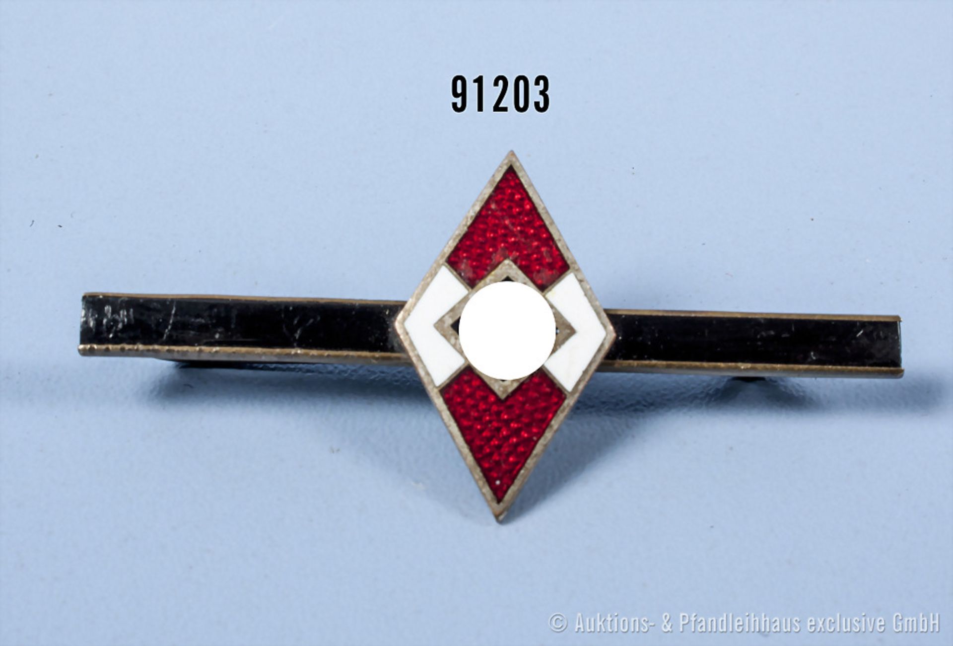 Emaillierte Krawattennadel mit HJ-Abzeichen, n.A.d.E. so getragen bei der ...