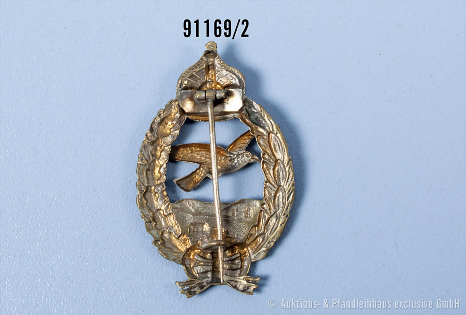 Preußen Flieger-Erinnerungsabzeichen Halbminiatur, H ca. 4,8 cm, guter Zustand mit ... - Bild 2 aus 2