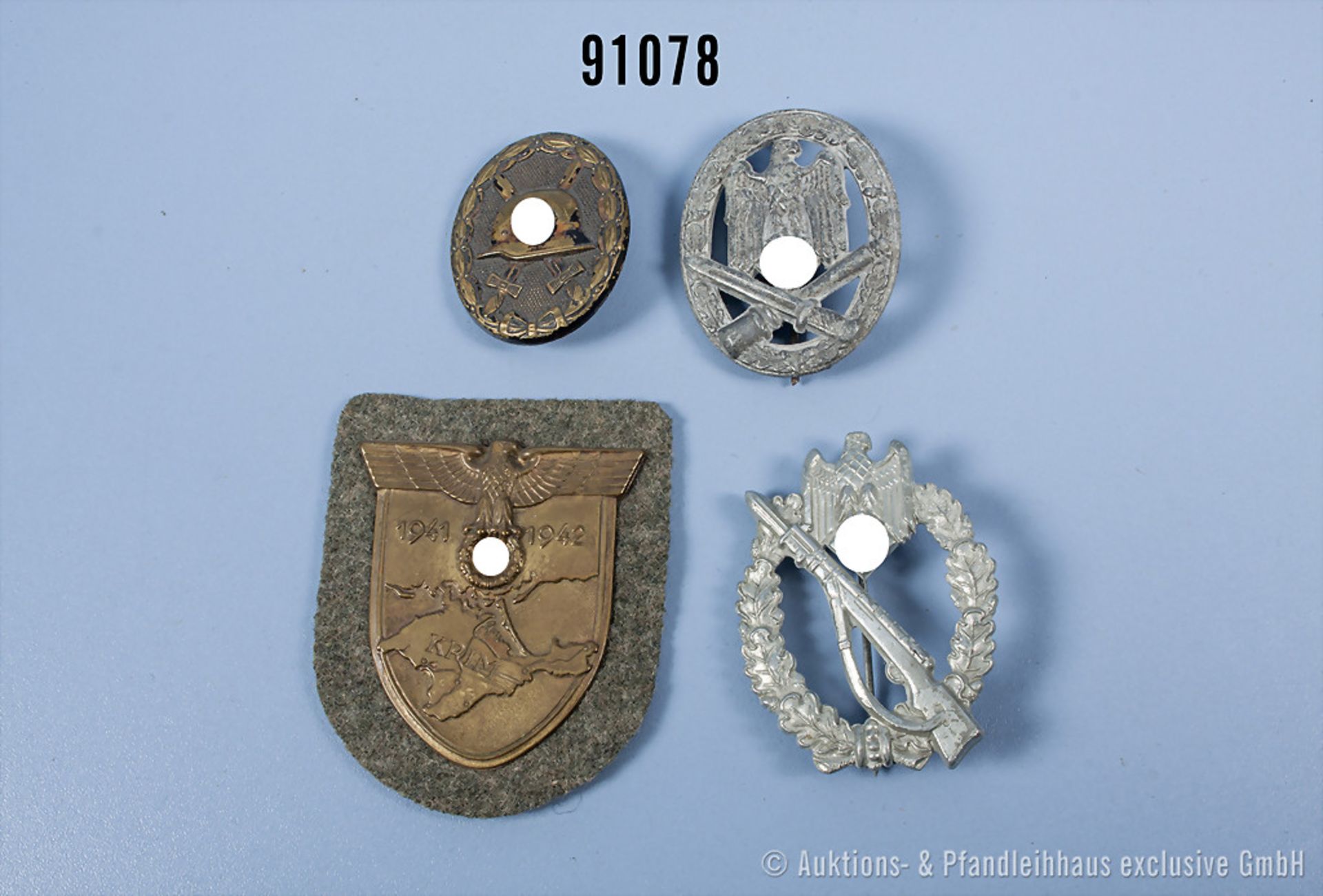Konvolut Infanterie-Sturmabzeichen in Silber und Allgemeine Sturmabzeichen, jeweils ...