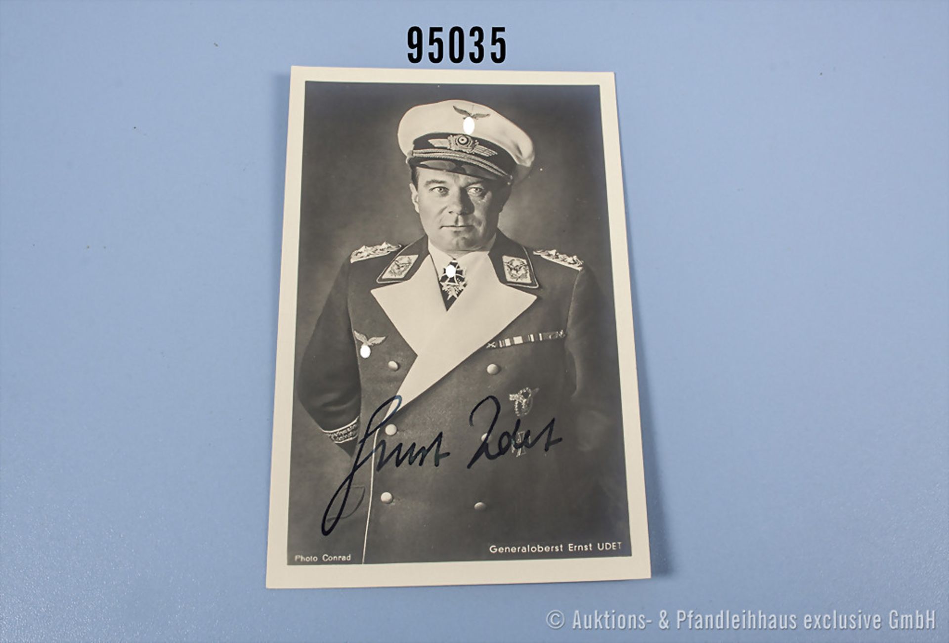 Ritterkreuzträger Postkarte mit OU Generaloberst Ernst Udet, Photo-Hoffmann-Verlag ...
