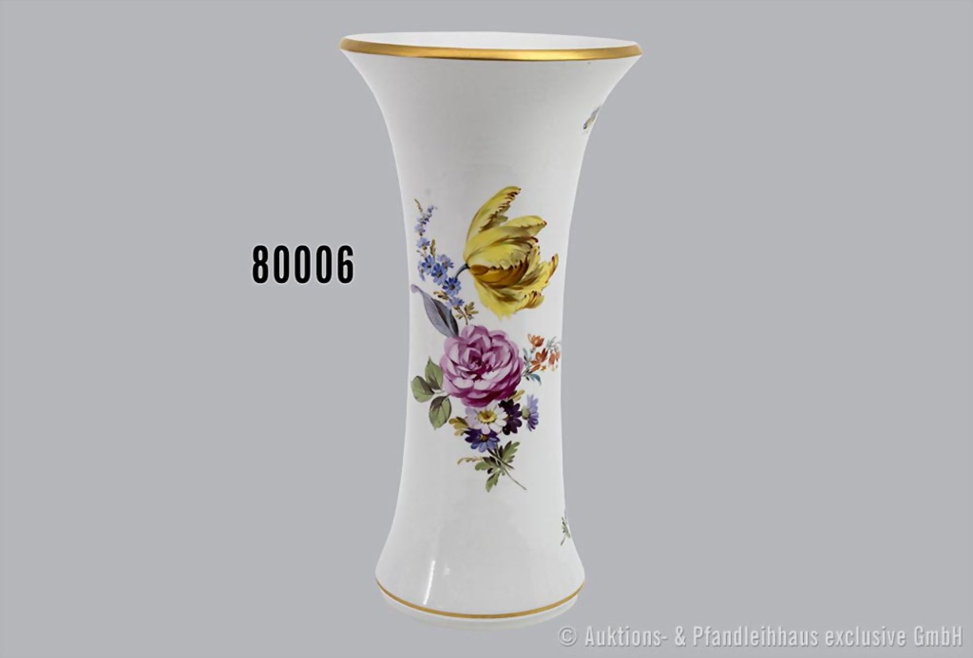 Porzellan-Vase, Meissen, aus dem Service für Kaiser Wilhelm II. (1888-1918), datiert ...