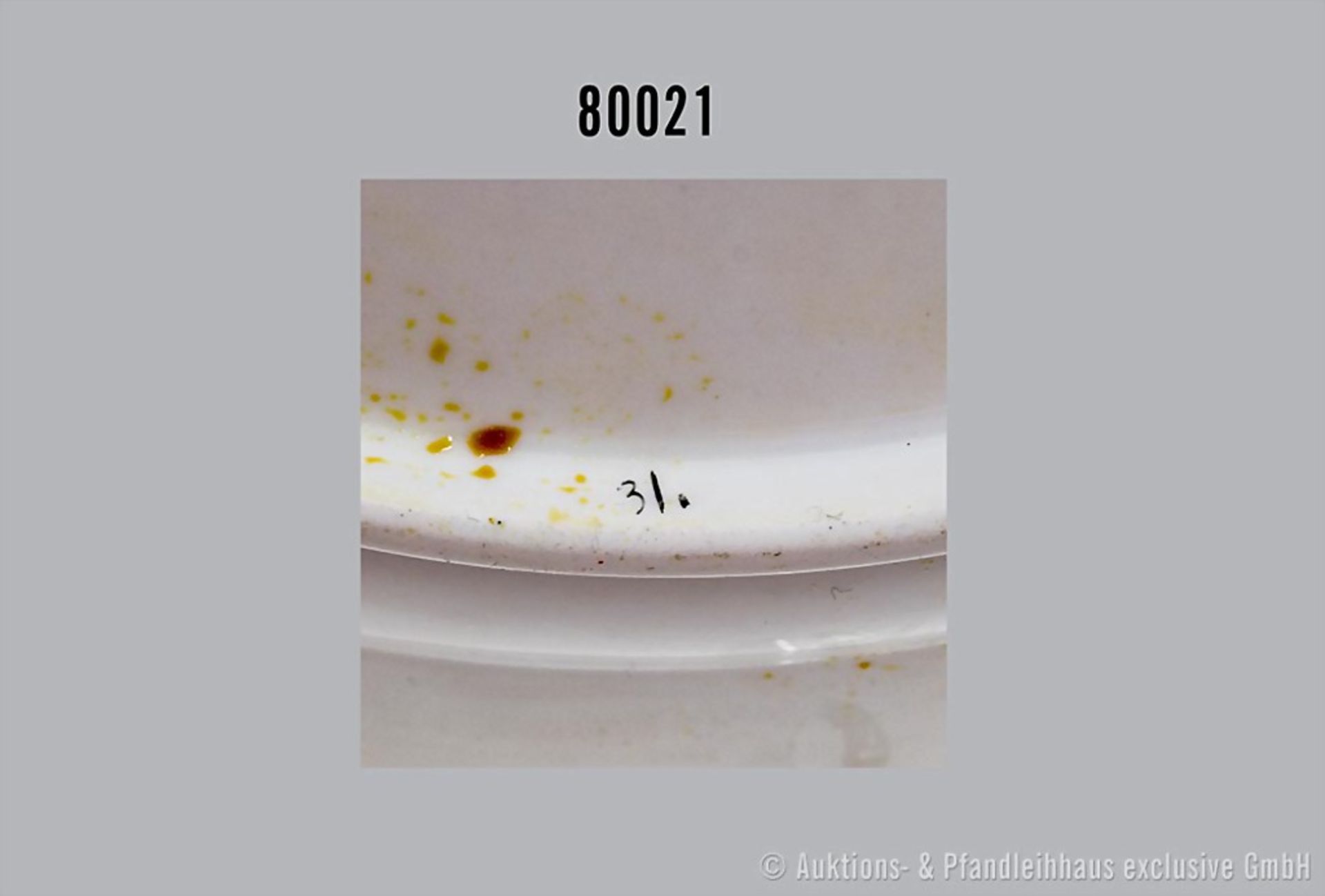 Konv. Porzellan flacher Teller, D 24 cm und Suppenteller, D 23 cm, Meissen, aus dem ... - Bild 4 aus 7