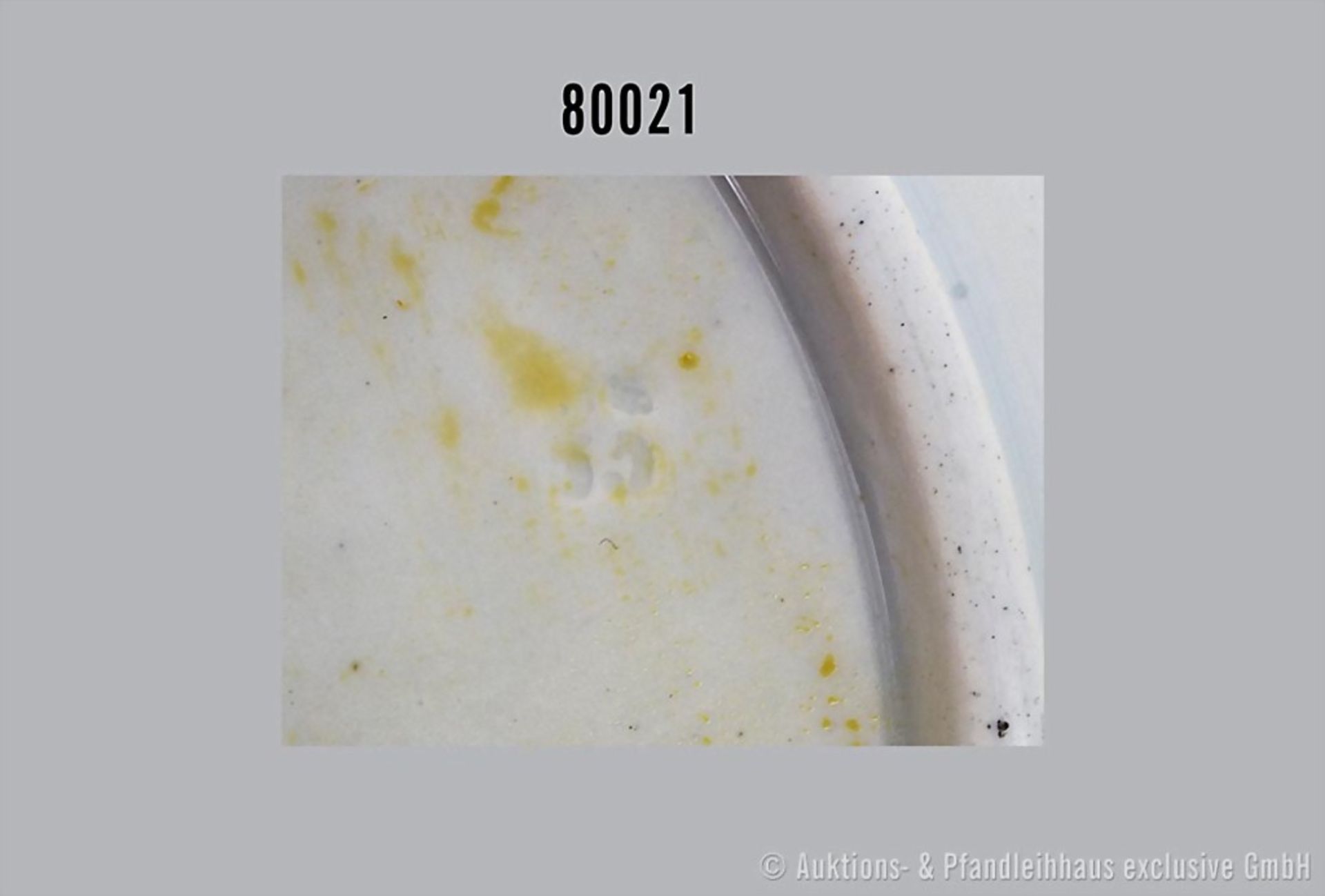 Konv. Porzellan flacher Teller, D 24 cm und Suppenteller, D 23 cm, Meissen, aus dem ... - Bild 7 aus 7