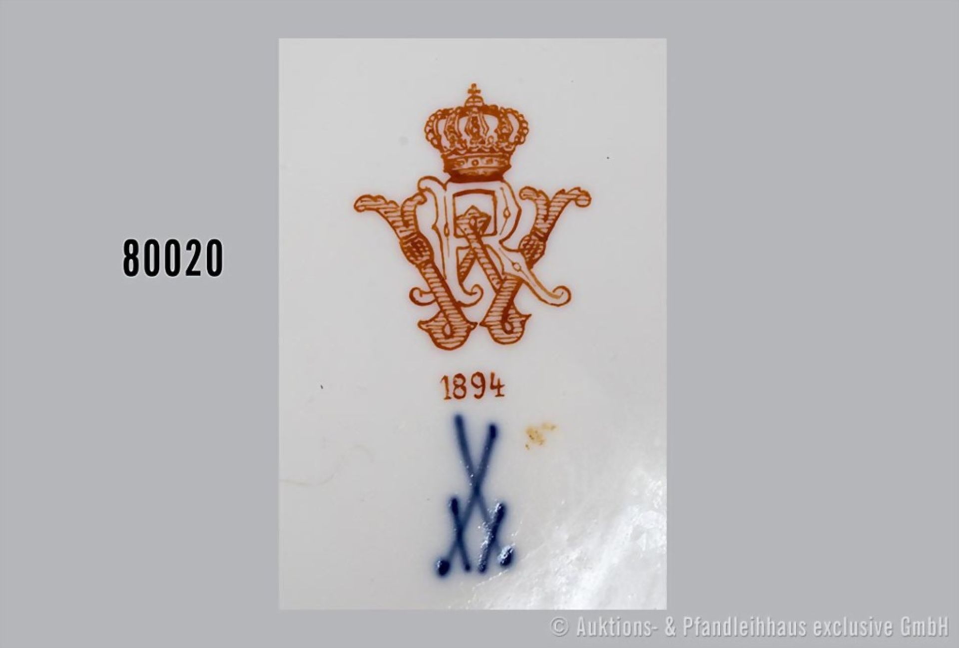 Konv. Porzellan flacher Teller, D 24 cm und Suppenteller, D 23 cm, Meissen, aus dem ... - Image 2 of 5