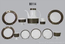 Konv. Rosenthal Porzellan, 19 Teile eines Kaffee-Services, Serie Composition, Design ...