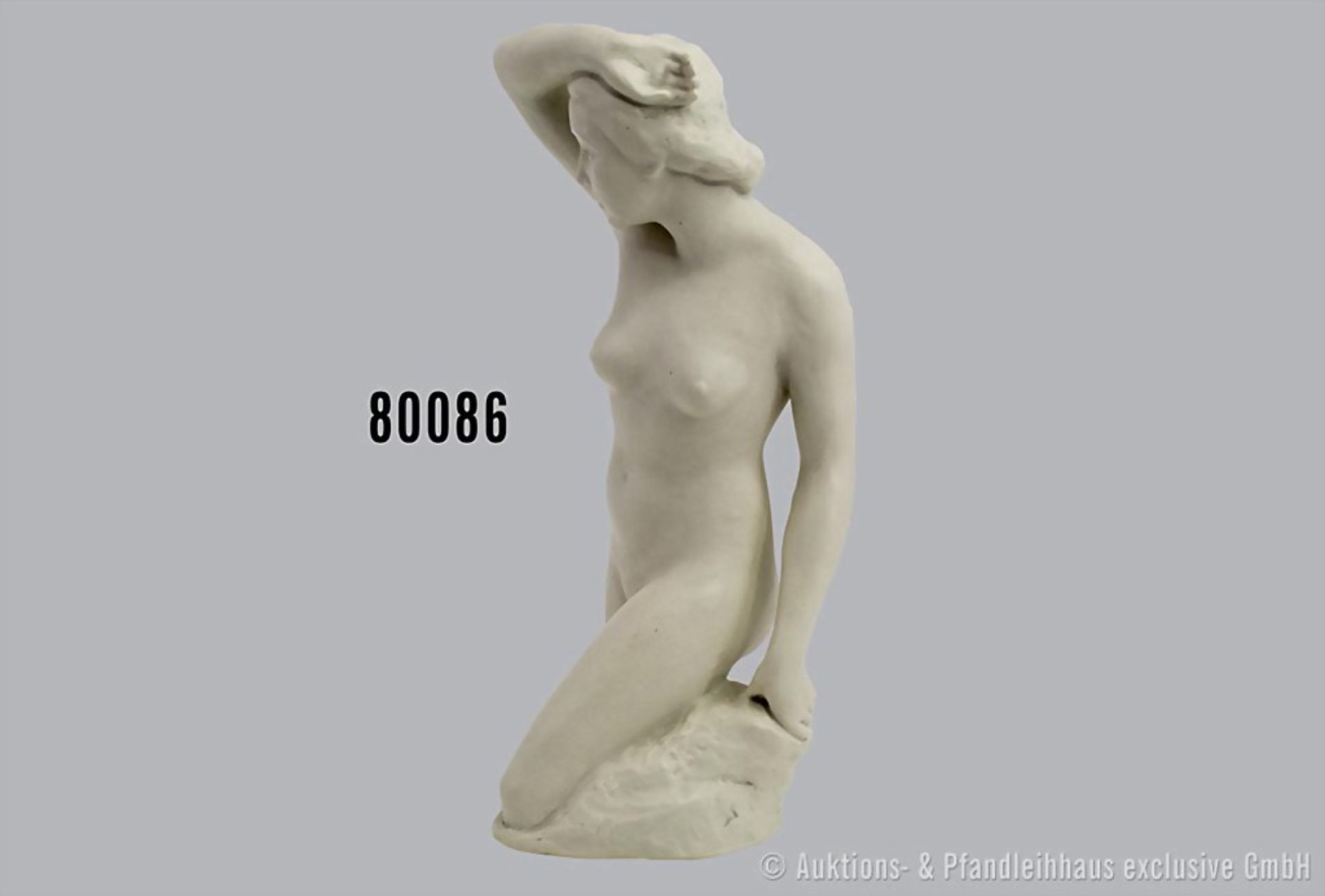 Porzellan Figur "Die Schauende", signiert Robert Kaesbach, Rosenthal, Nr. 1603, H 25 cm, ... - Bild 3 aus 4