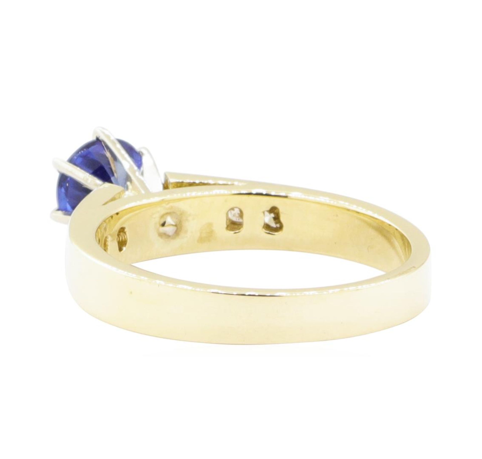 1.24 ctw Sapphire and Diamond Ring - 14KT Yellow Gold - Image 3 of 4