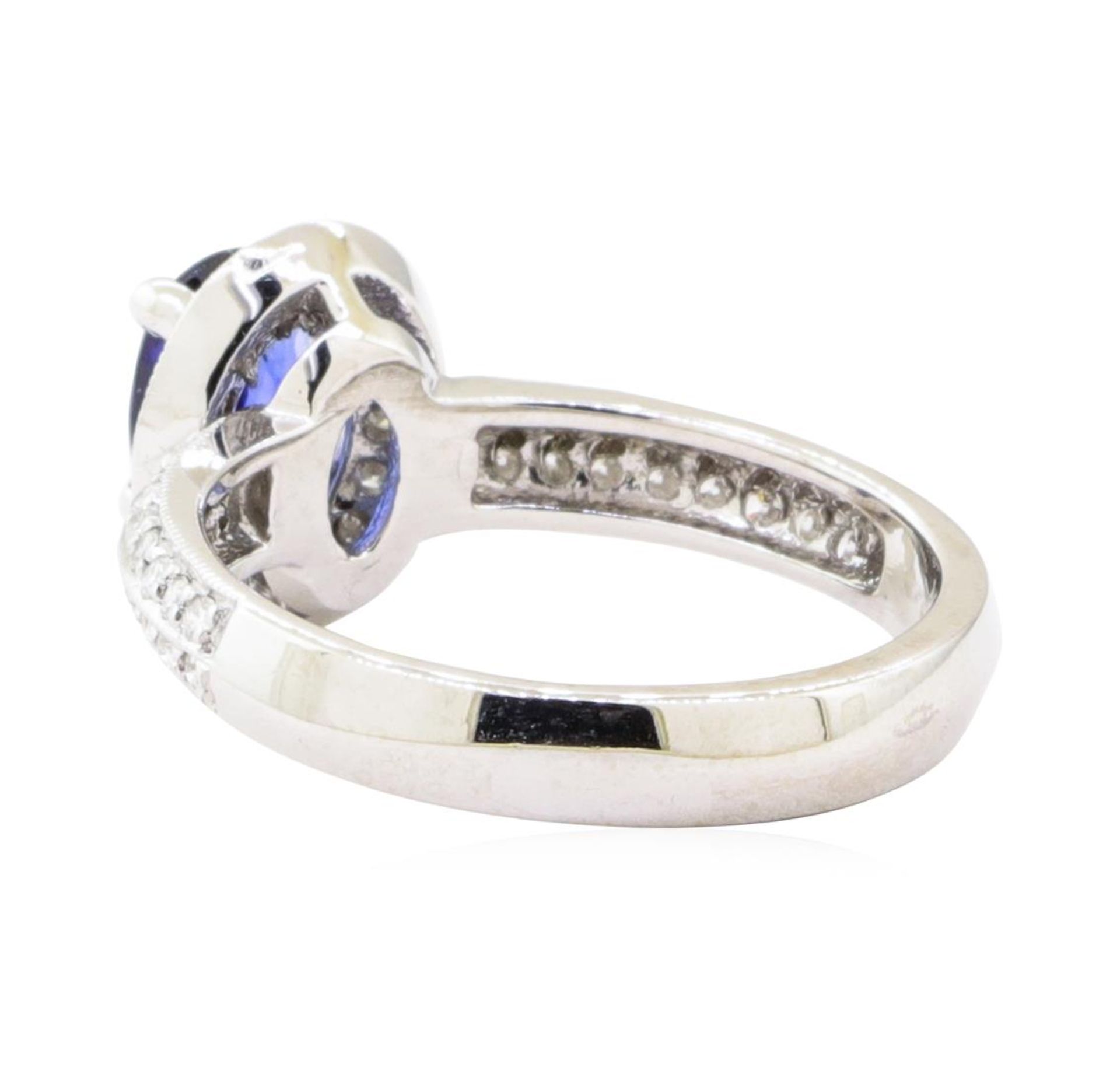 1.35 ctw Sapphire And Diamond Ring - 14KT White Gold - Image 3 of 5