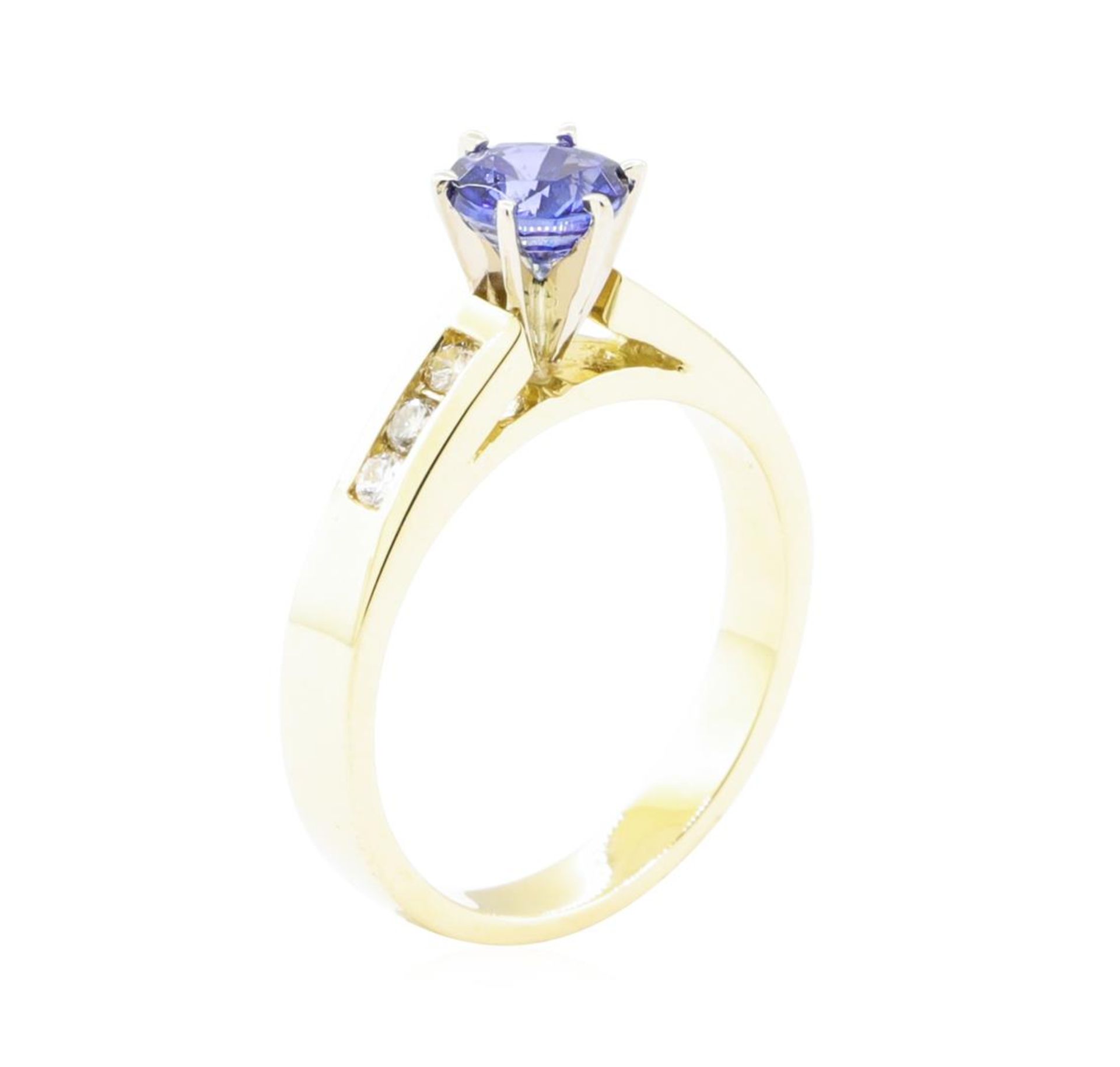 1.24 ctw Sapphire and Diamond Ring - 14KT Yellow Gold - Image 4 of 4