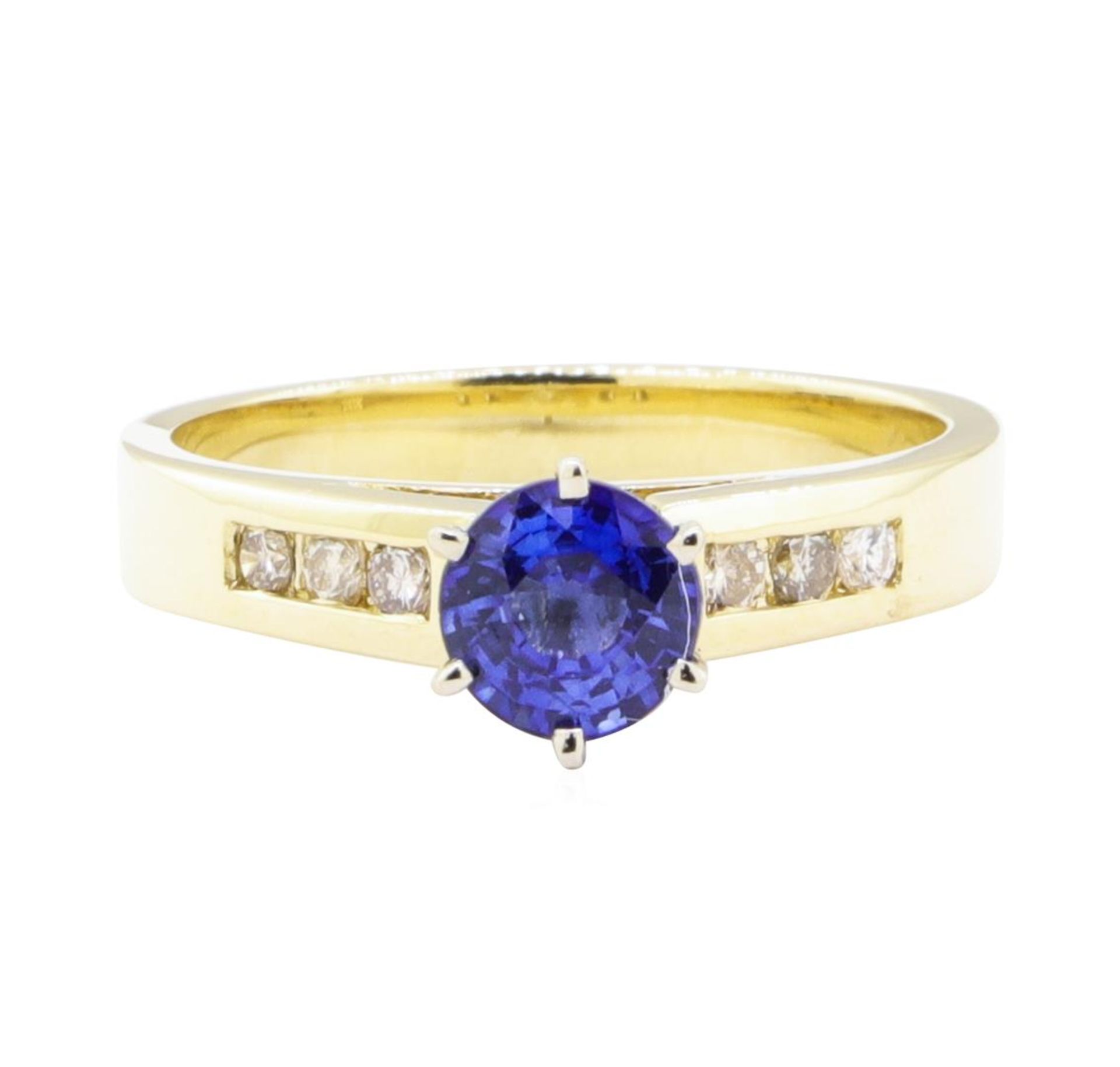 1.24 ctw Sapphire and Diamond Ring - 14KT Yellow Gold - Image 2 of 4