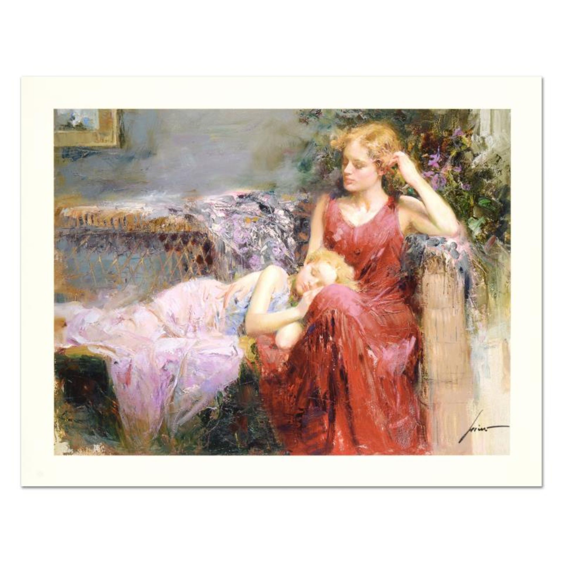 Pino (1939-2010) "A Mother's Love" Limited Edition Giclee. Numbered and Hand Sig