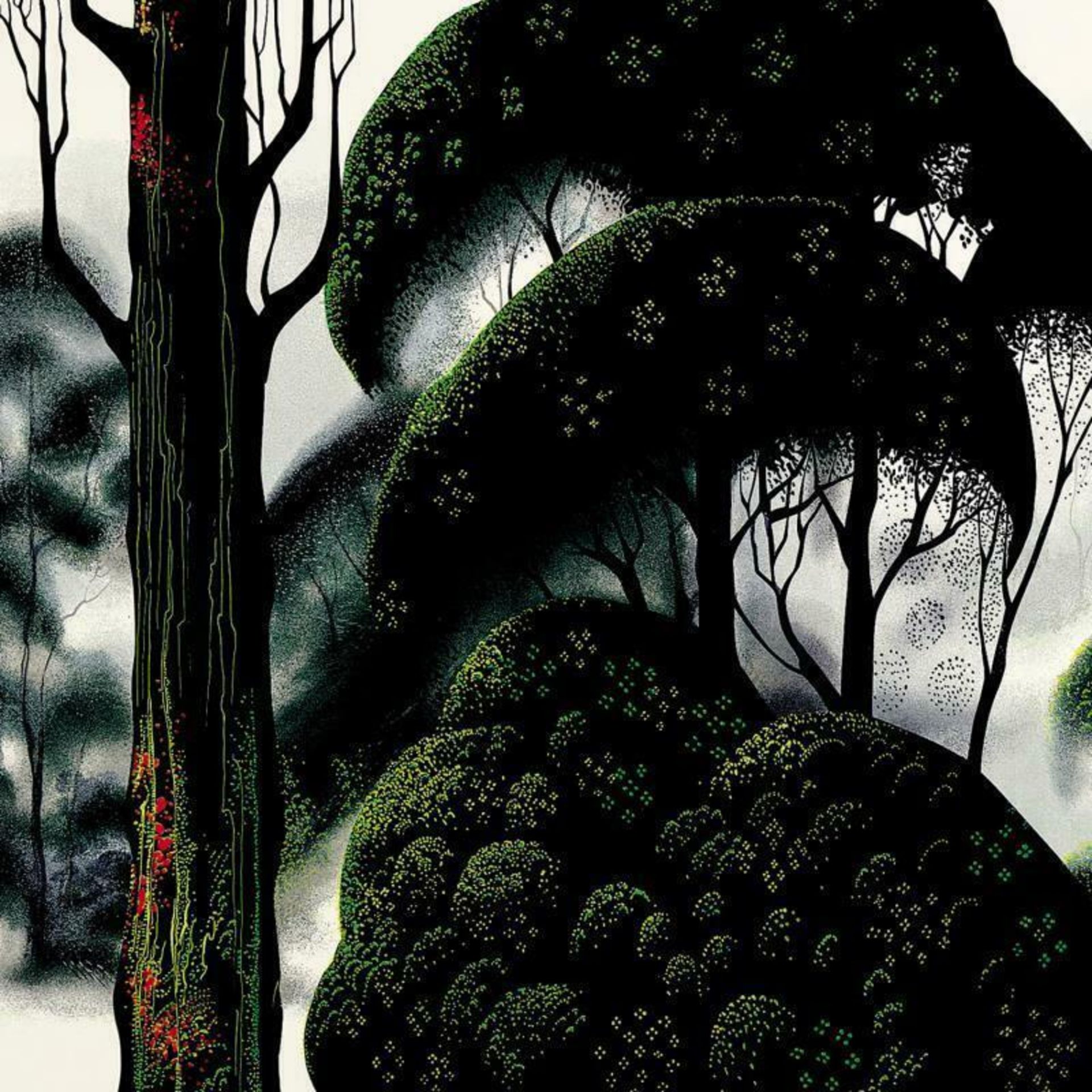 Eyvind Earle (1916-2000), "Forest Magic" Limited Edition Serigraph on Paper; Num - Image 2 of 2
