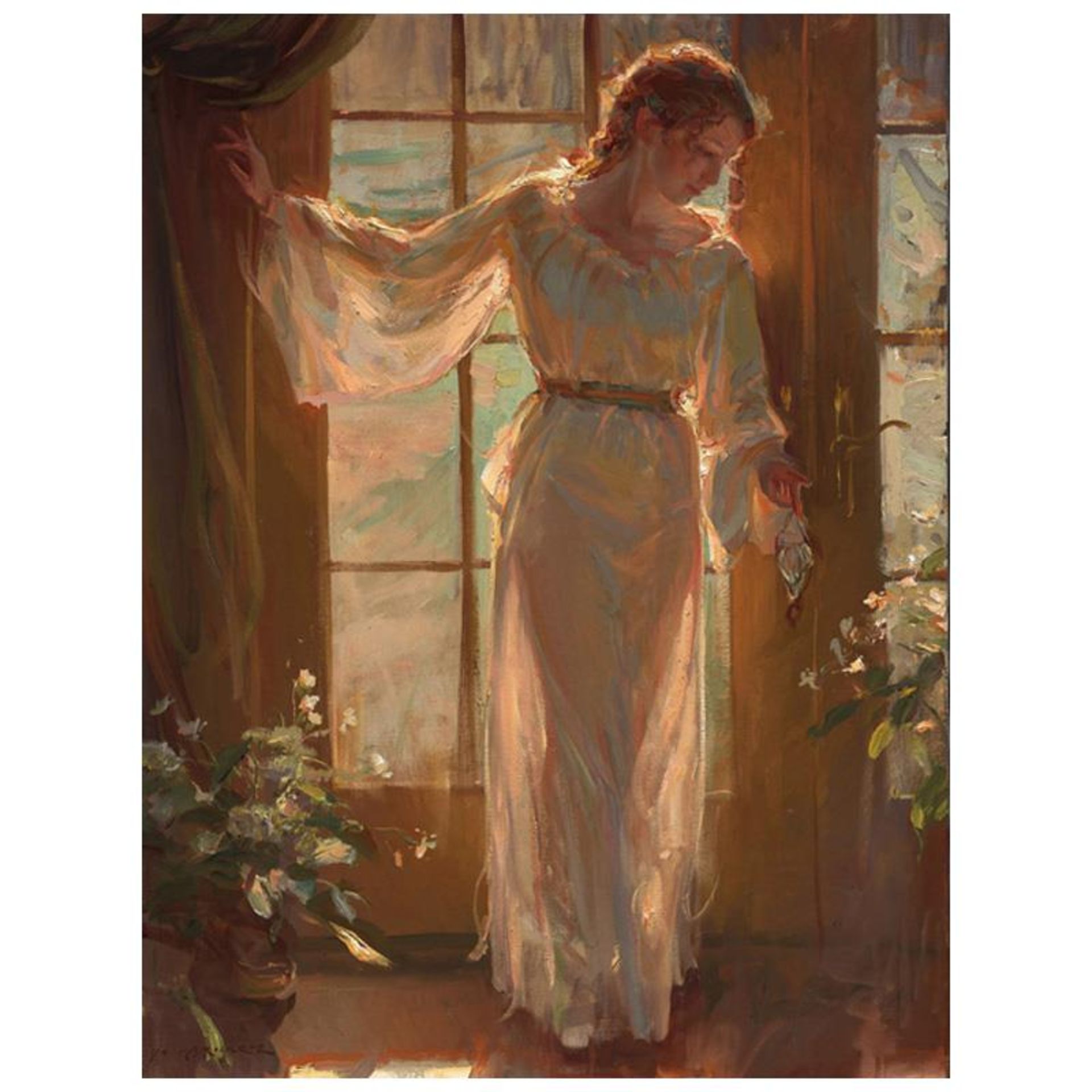 Dan Gerhartz, "Winter Garden" Limited Edition on Canvas, Numbered and Hand Signe