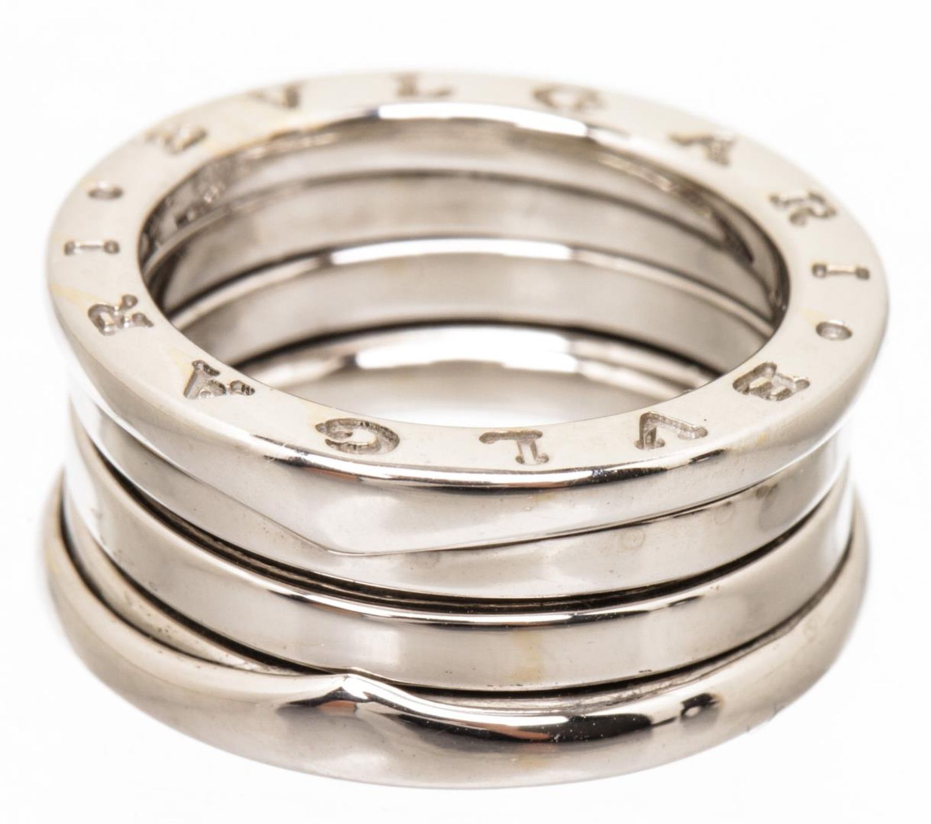 Bvlgari 18K White Gold B.zero1 Double Ring 48 - Image 4 of 6