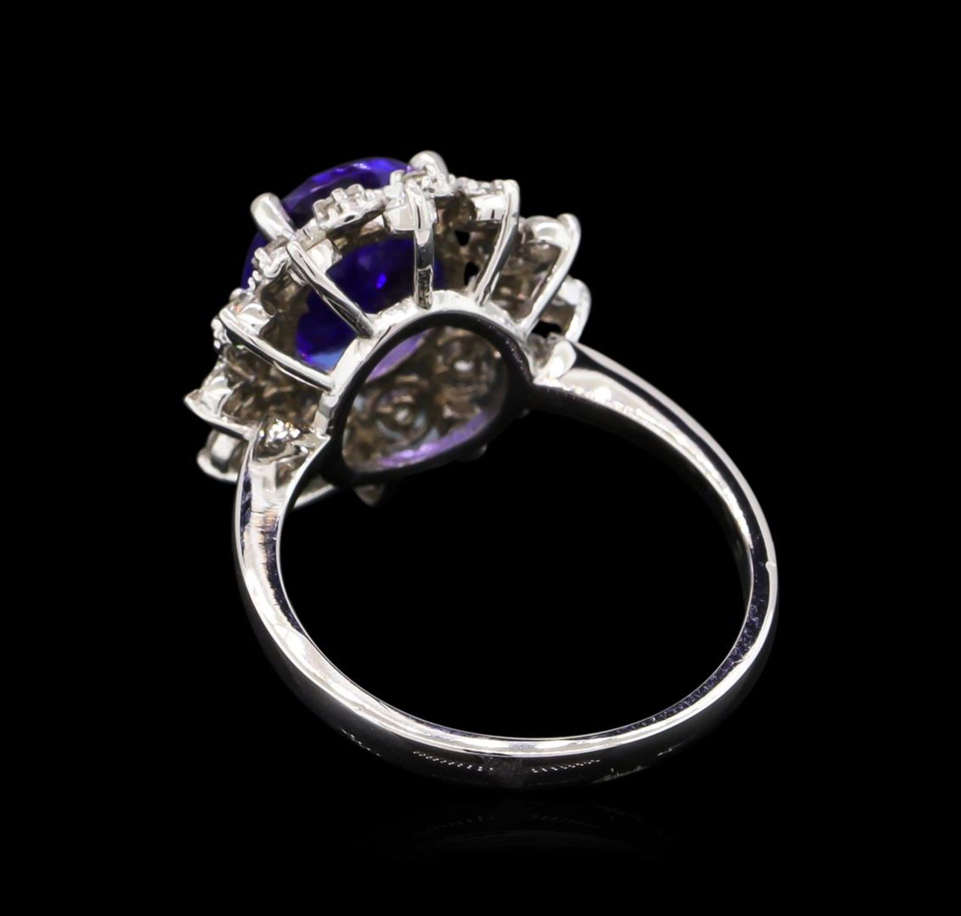 3.08 ctw Tanzanite and Diamond Ring - 14KT White Gold - Image 3 of 5