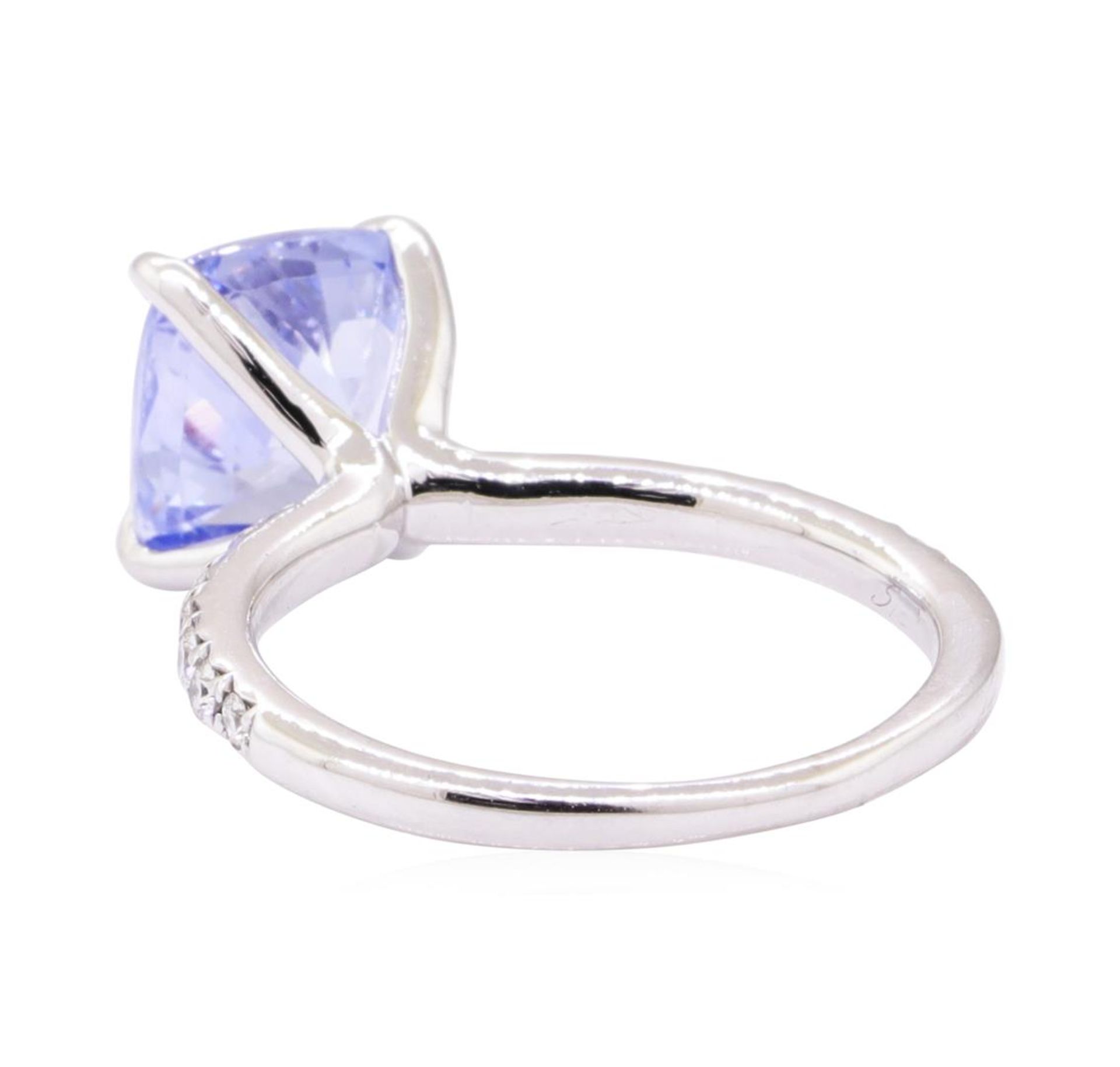 3.12 ctw Blue Sapphire and Diamond Ring - 18KT White Gold - Image 3 of 4