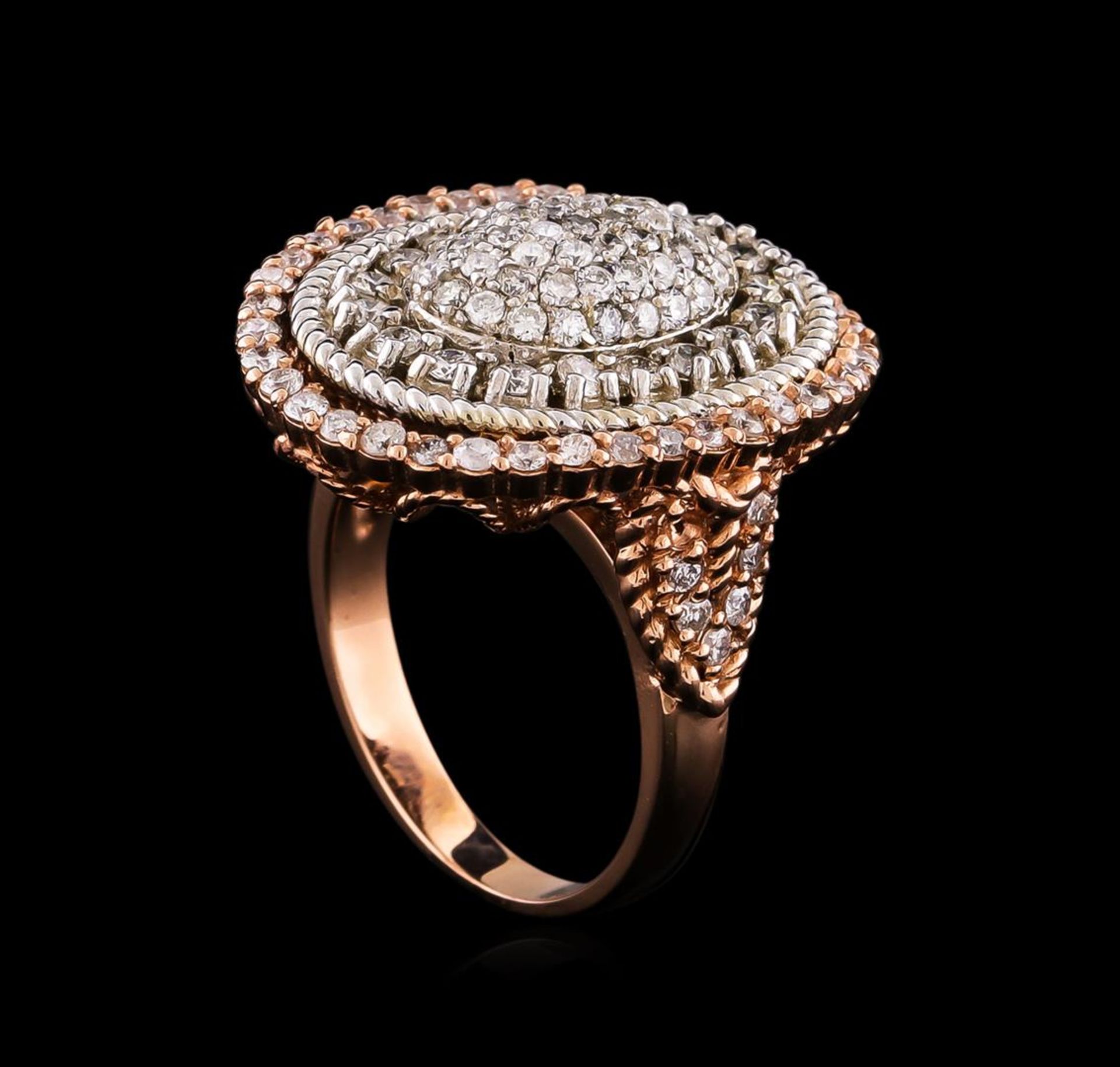 14KT Rose Gold 1.43 ctw Diamond Ring - Image 4 of 5