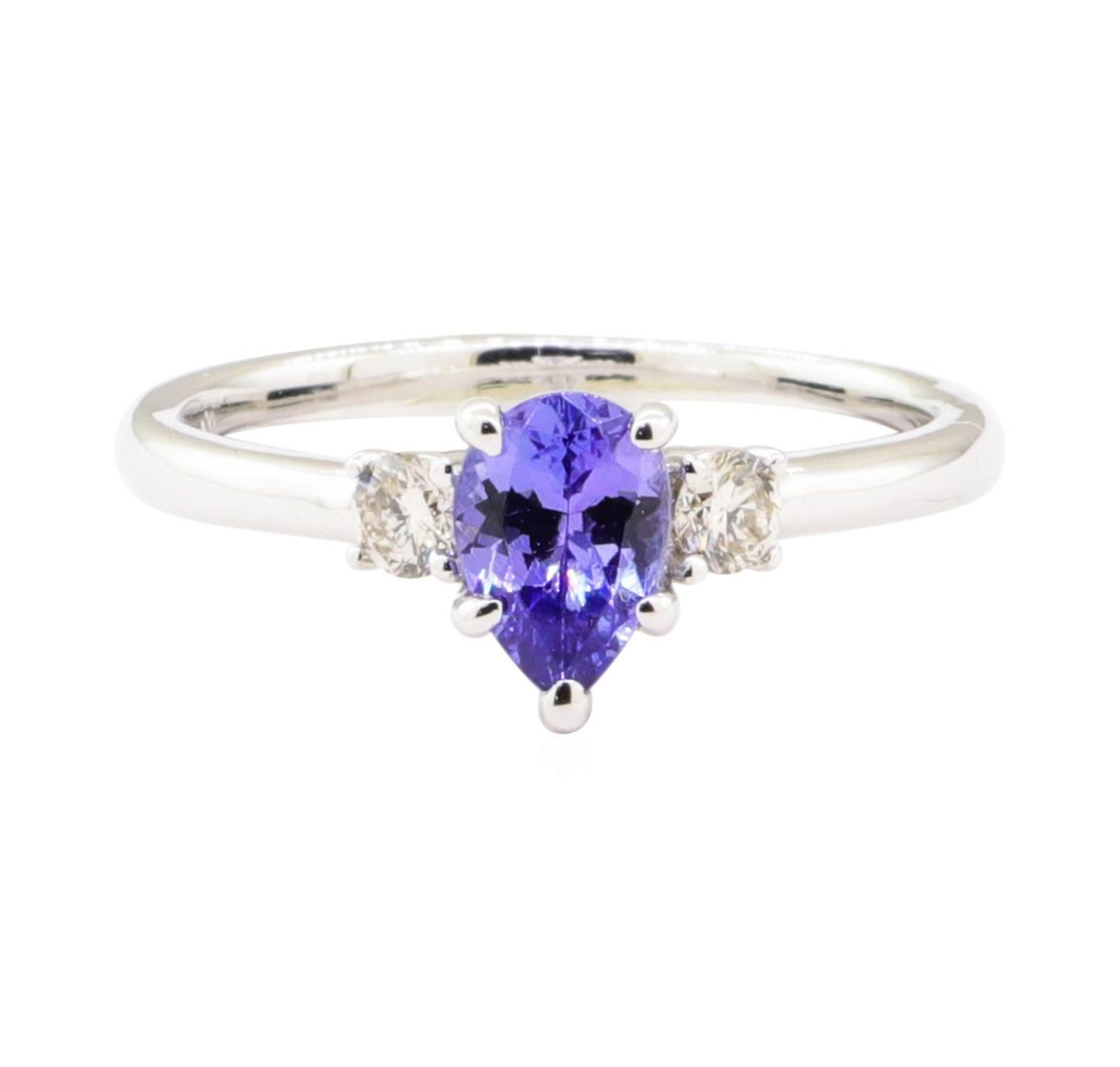 0.79 ctw Tanzanite and Diamond Ring - 14KT White Gold - Image 2 of 4